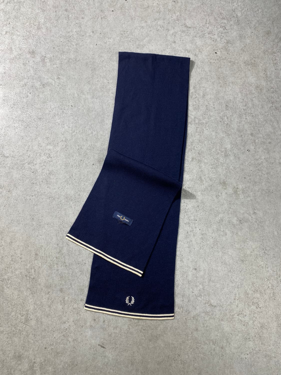 [152cm] Fred Perry 프레드 페리 네이비 머플러 상품이미지4