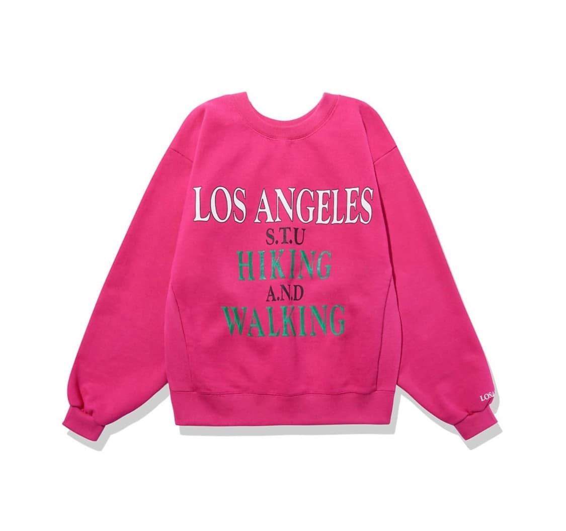 Stu 핑크 맨투맨 (1회 착용) 상품이미지2