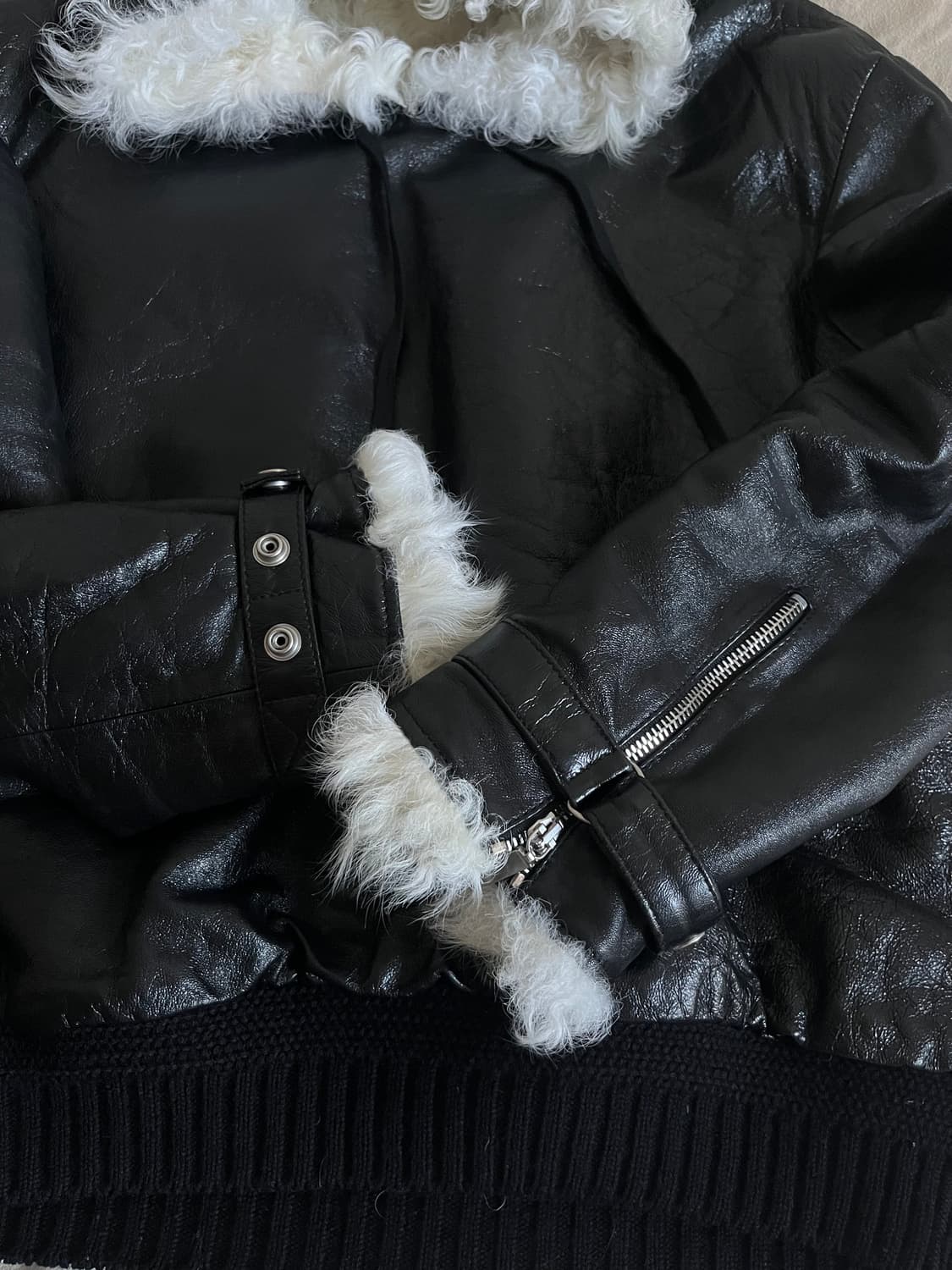 17aw Saint Laurent Paris leather hooded 상품이미지3