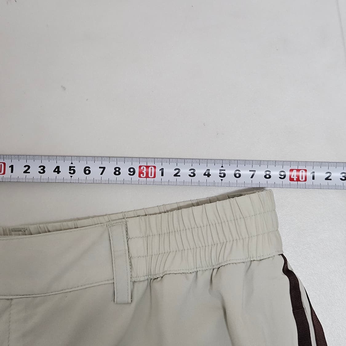 L 아디다스 아이보리 브라운 삼선 트랙팬츠 상품이미지6