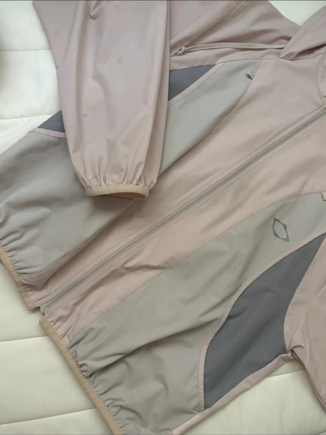 미스치프 컬러블록 윈드브레이커 베이지 상품이미지2