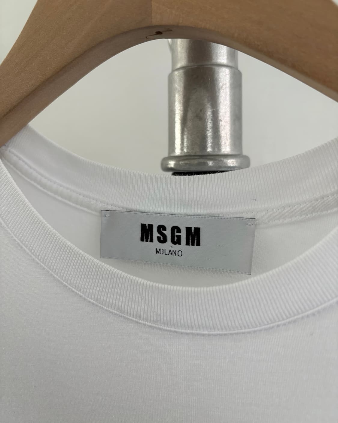 MSGM 엠에스지엠 화이트 플리츠 디테일 티셔츠 상품이미지3