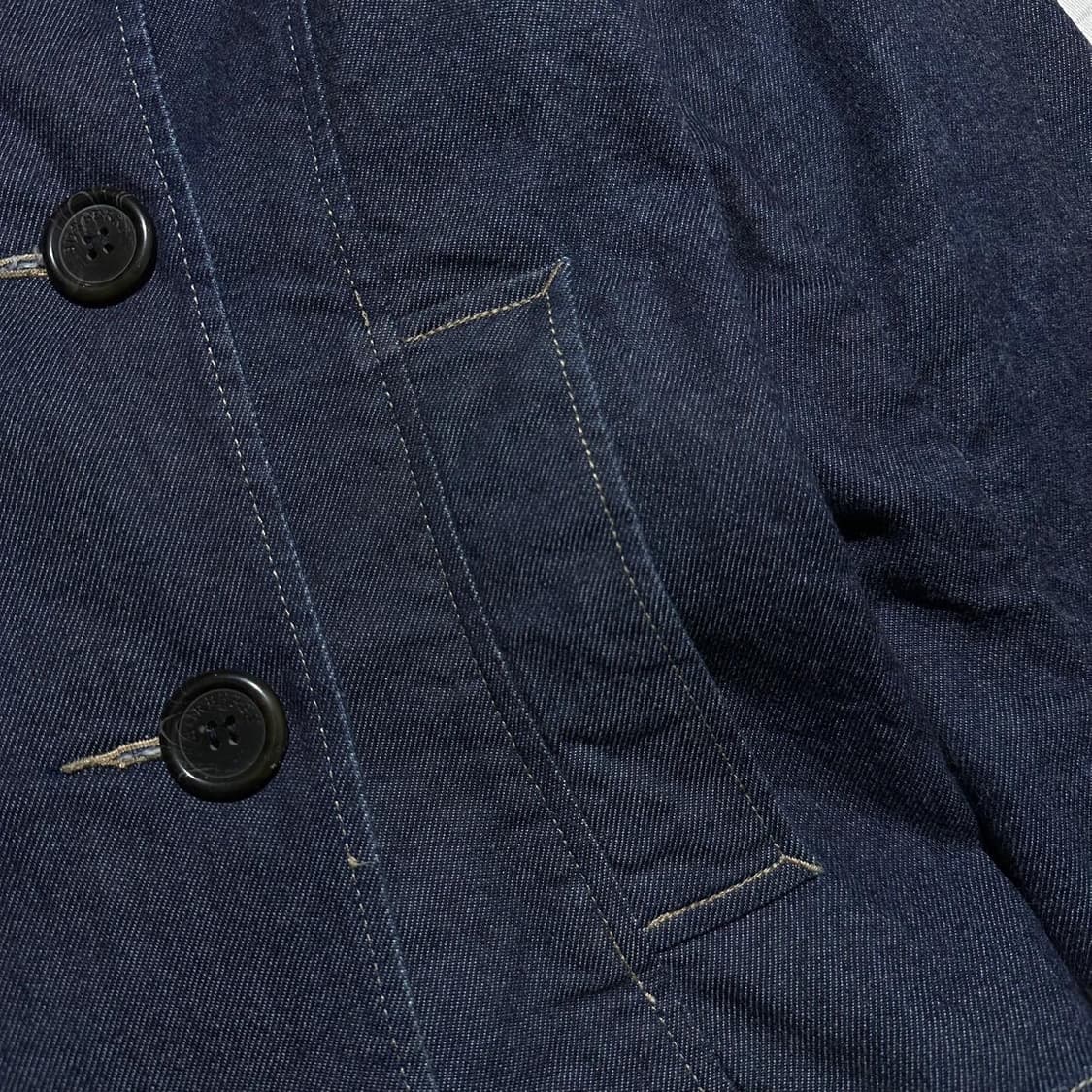 버버리 노바체크 안감 데님 더블 피코트 상품이미지4