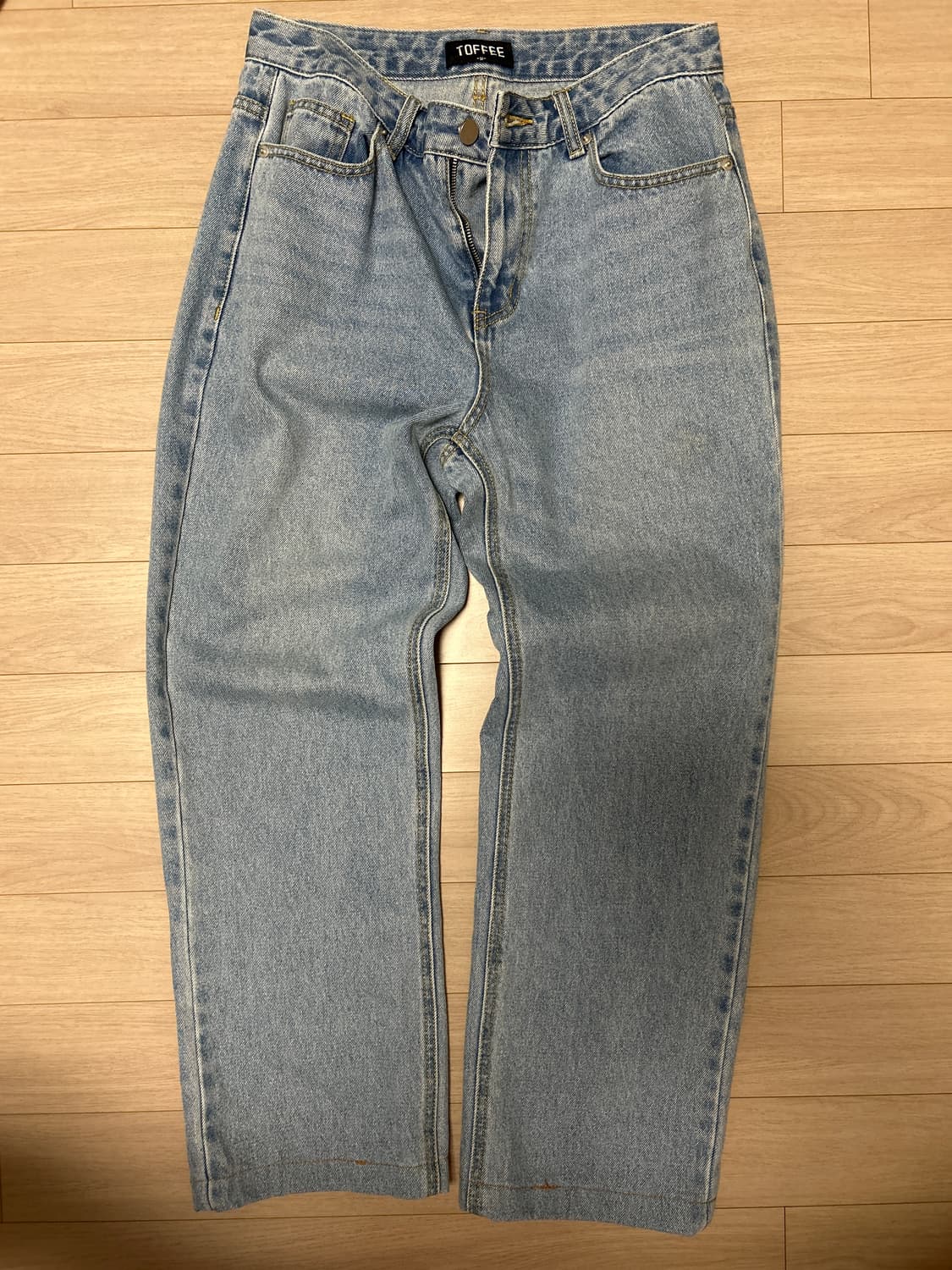 토피 와이드 데님 팬츠 상품이미지1