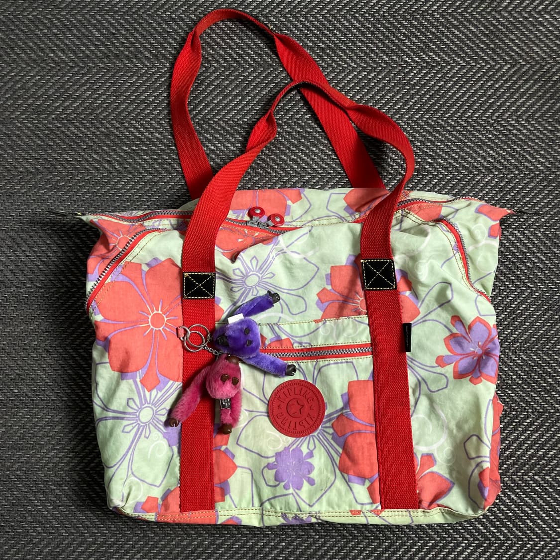 00s 키플링 y2k 더블 키링 플라워 토트백 y 4888 상품이미지2