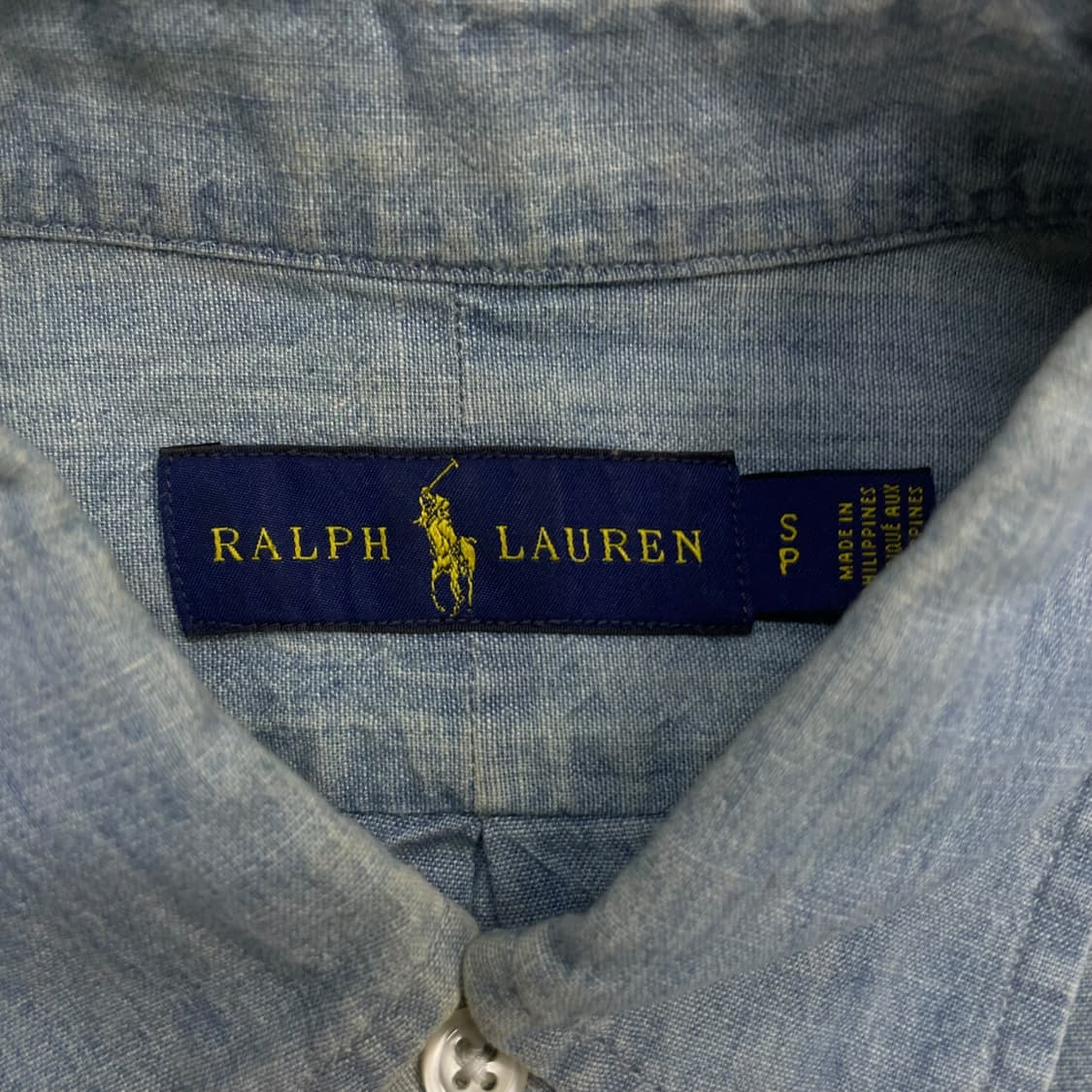 폴로 랄프로렌 포니 로고 샴브레이 데님 셔츠 상품이미지3