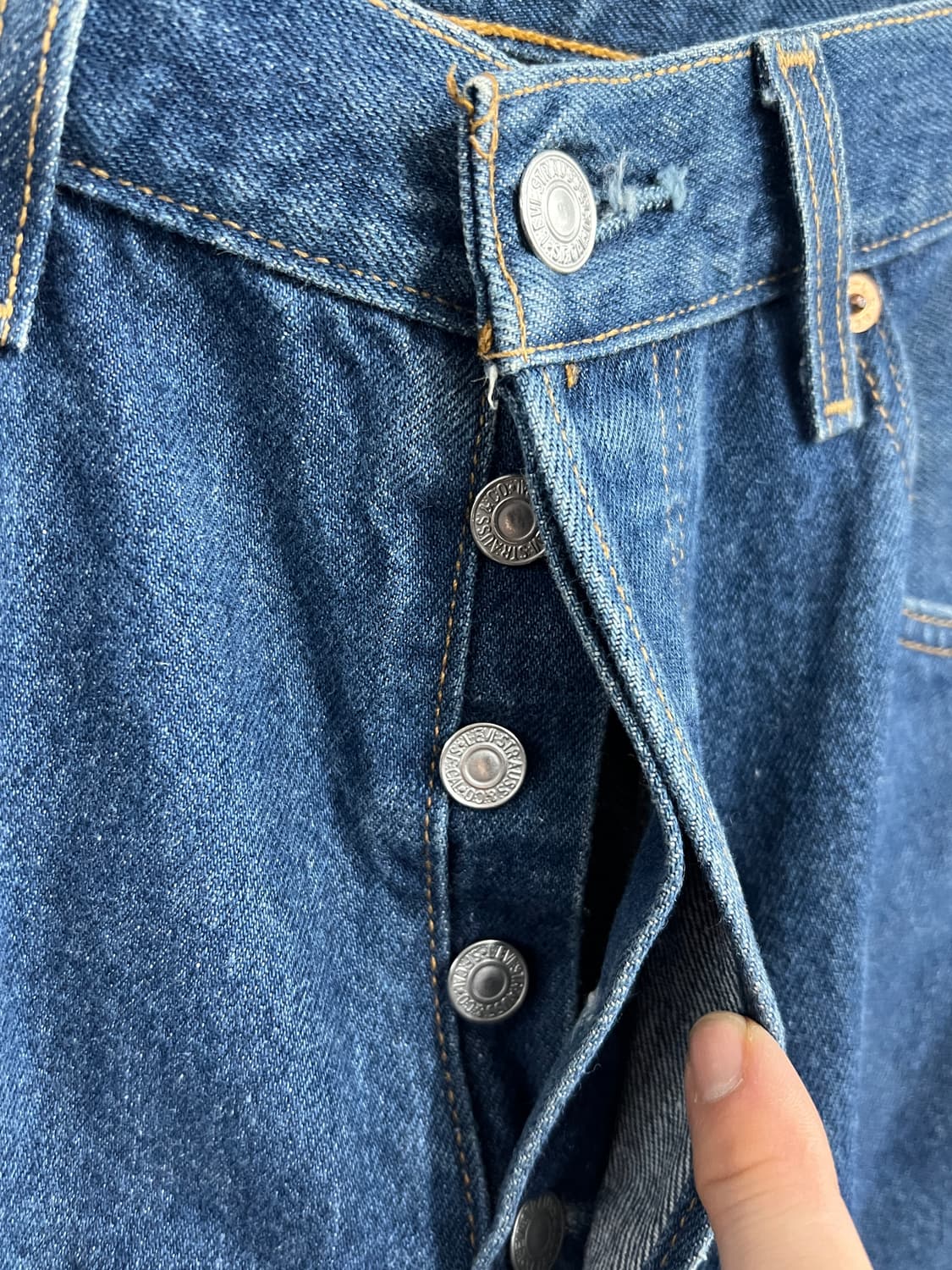 90s Levis리바이스 501 버튼플라이 오리지널 스트레이트 데님 팬츠 상품이미지4