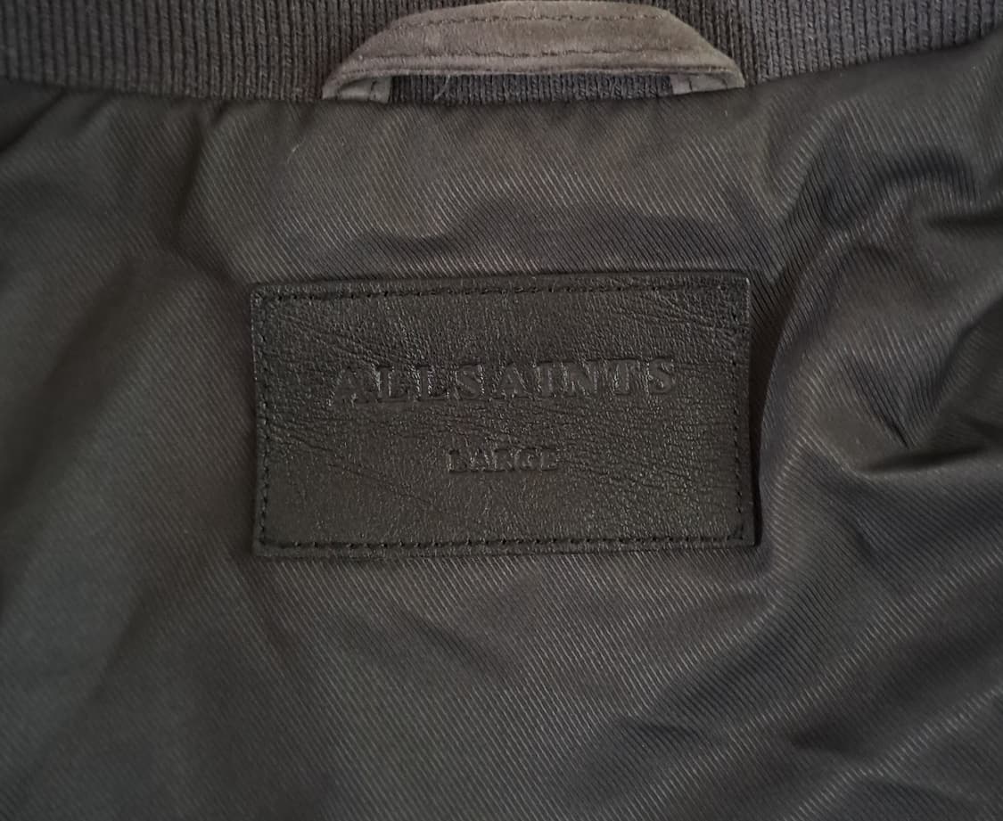 (택포) 올세인츠 고트스킨 스웨이드 블루종 XL A676 상품이미지5