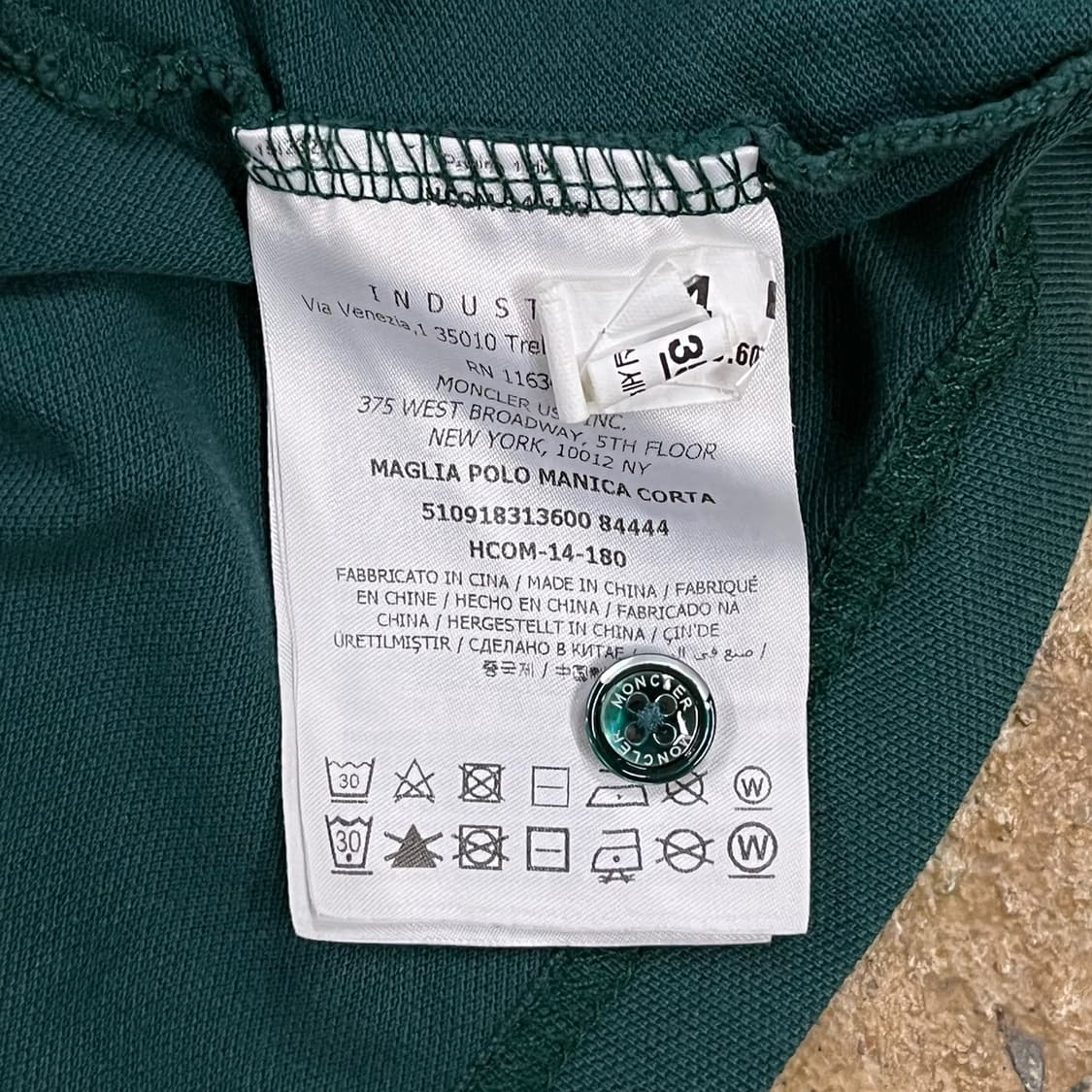 [정품/XS] 몽클레어 그린 카라 반팔 티셔츠 b8 상품이미지5