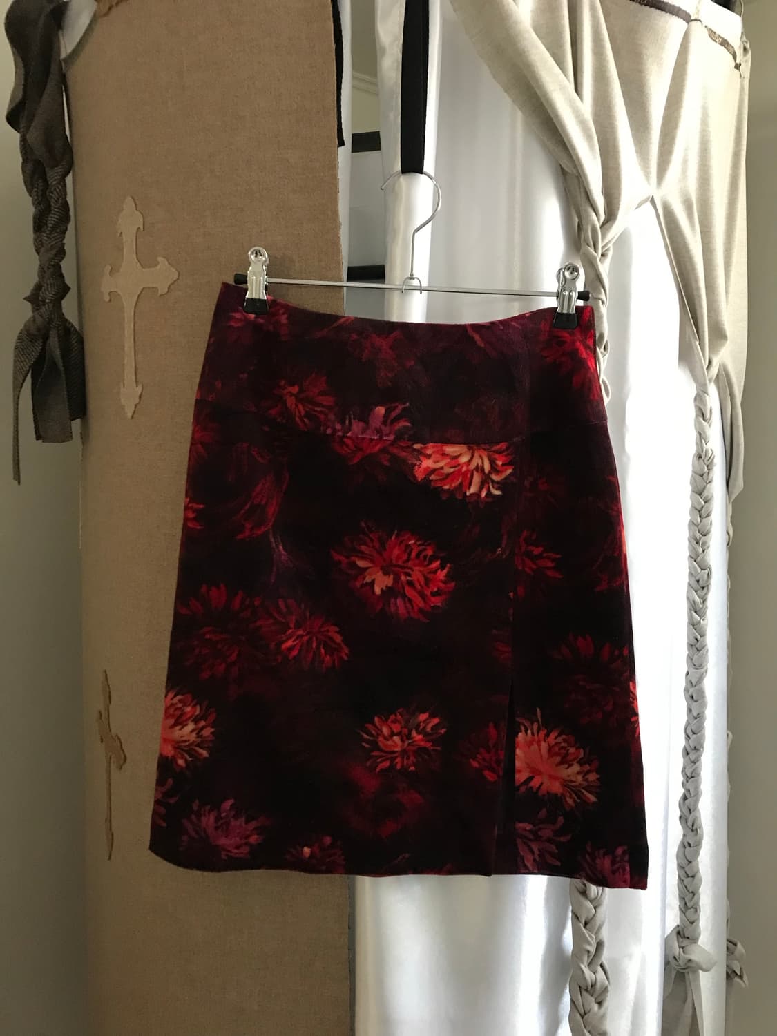 vintage velvet pattern skirt (26inch) 상품이미지8