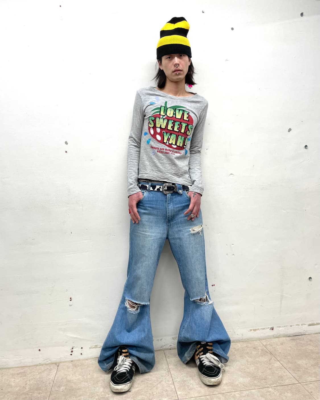 Big Strawberry Water Gray Long Sleeve 상품이미지6