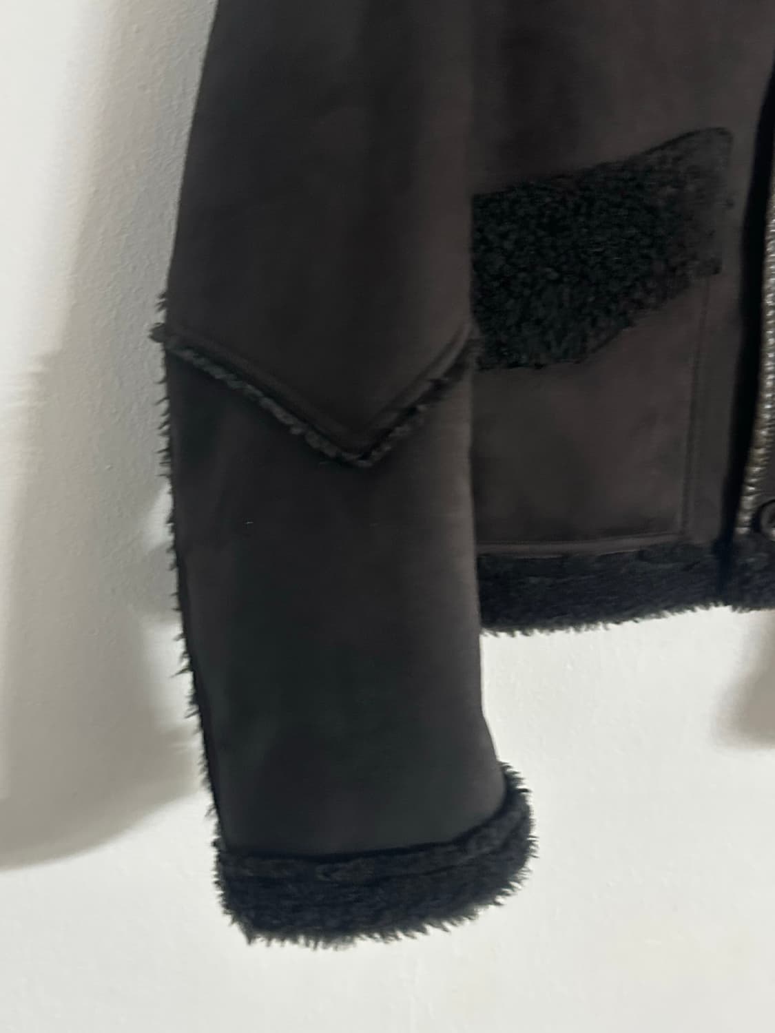 NUAKLE 누아클레 아스펜 시어링 무스탕 차콜 1번 사이즈 상품이미지3