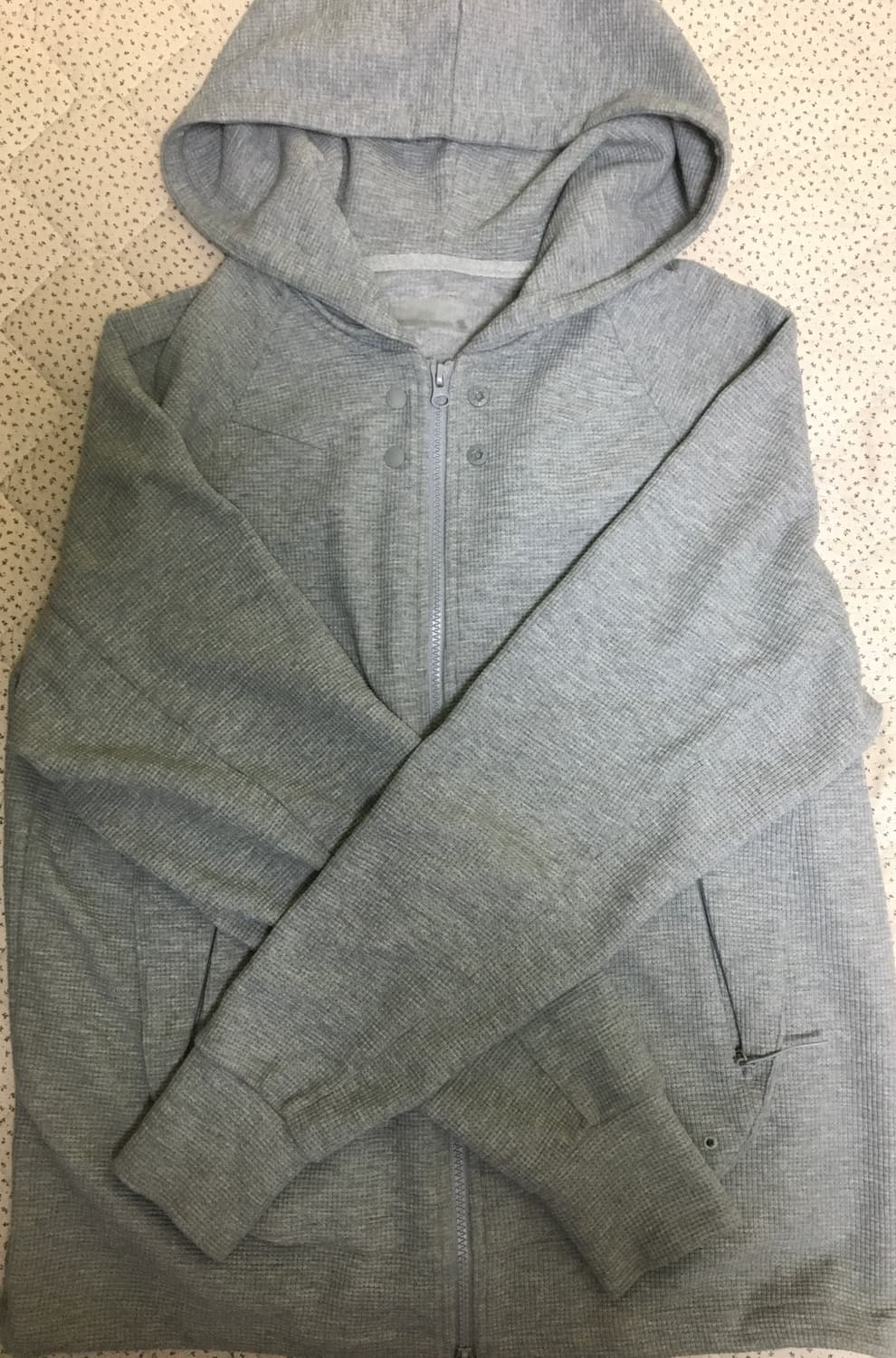 산산기어 서킷 집업 후디 멜란지 그레이 상품이미지2