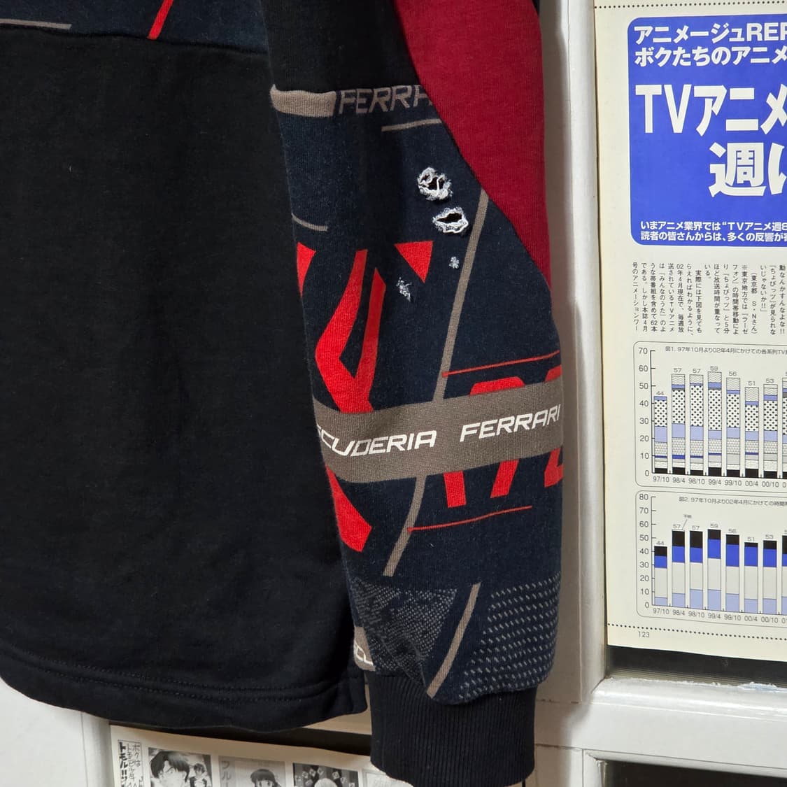 퓨마 페라리 빅 프린팅 레이싱 배색 후드티 상품이미지7