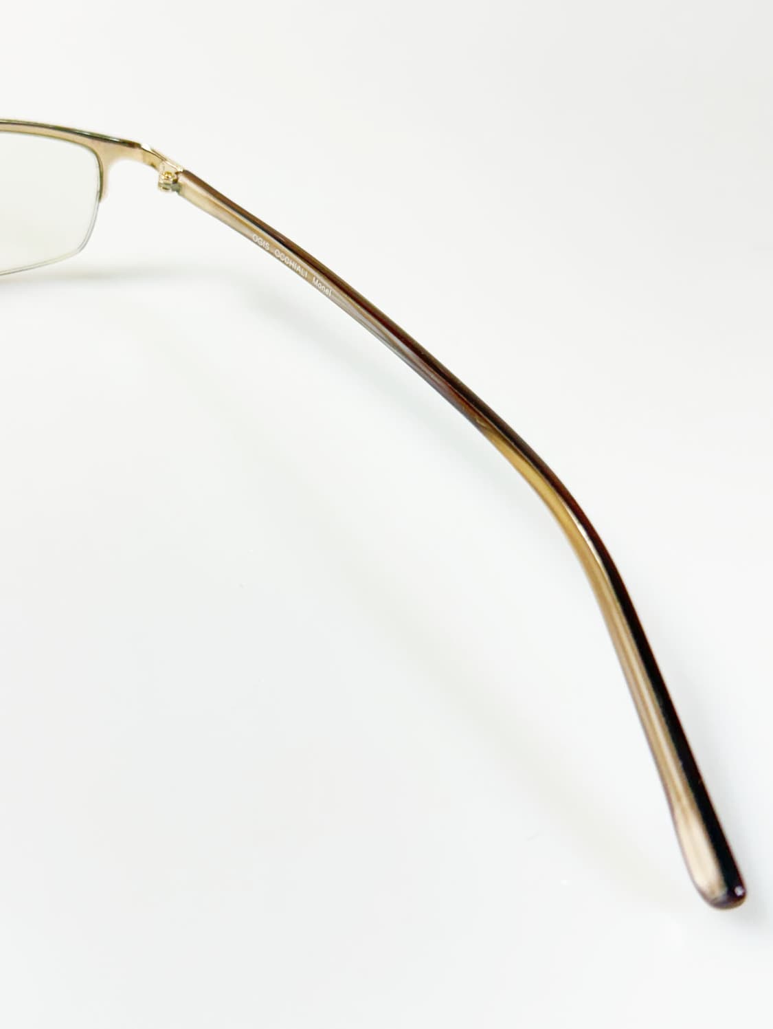 OGIS OCCHIALI 골드 반무테 스퀘어 메탈 빈티지 안경 상품이미지6