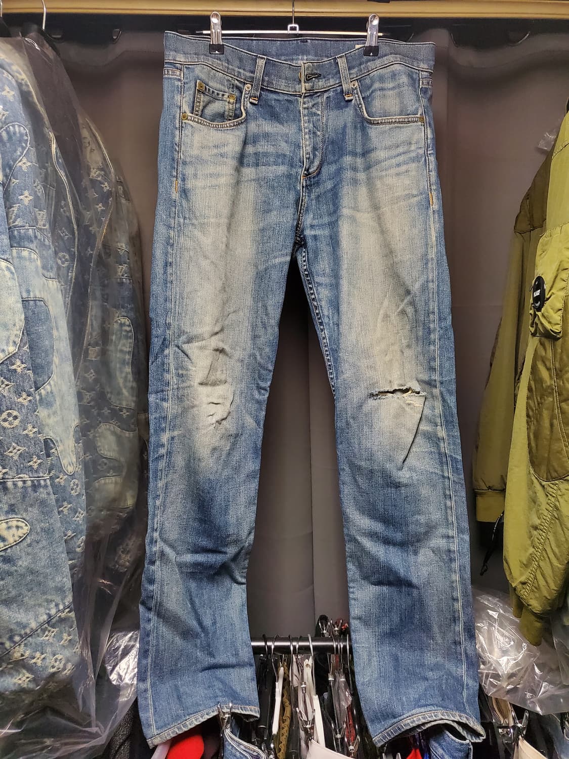 락앤본 데미지 데님팬츠 상품이미지1