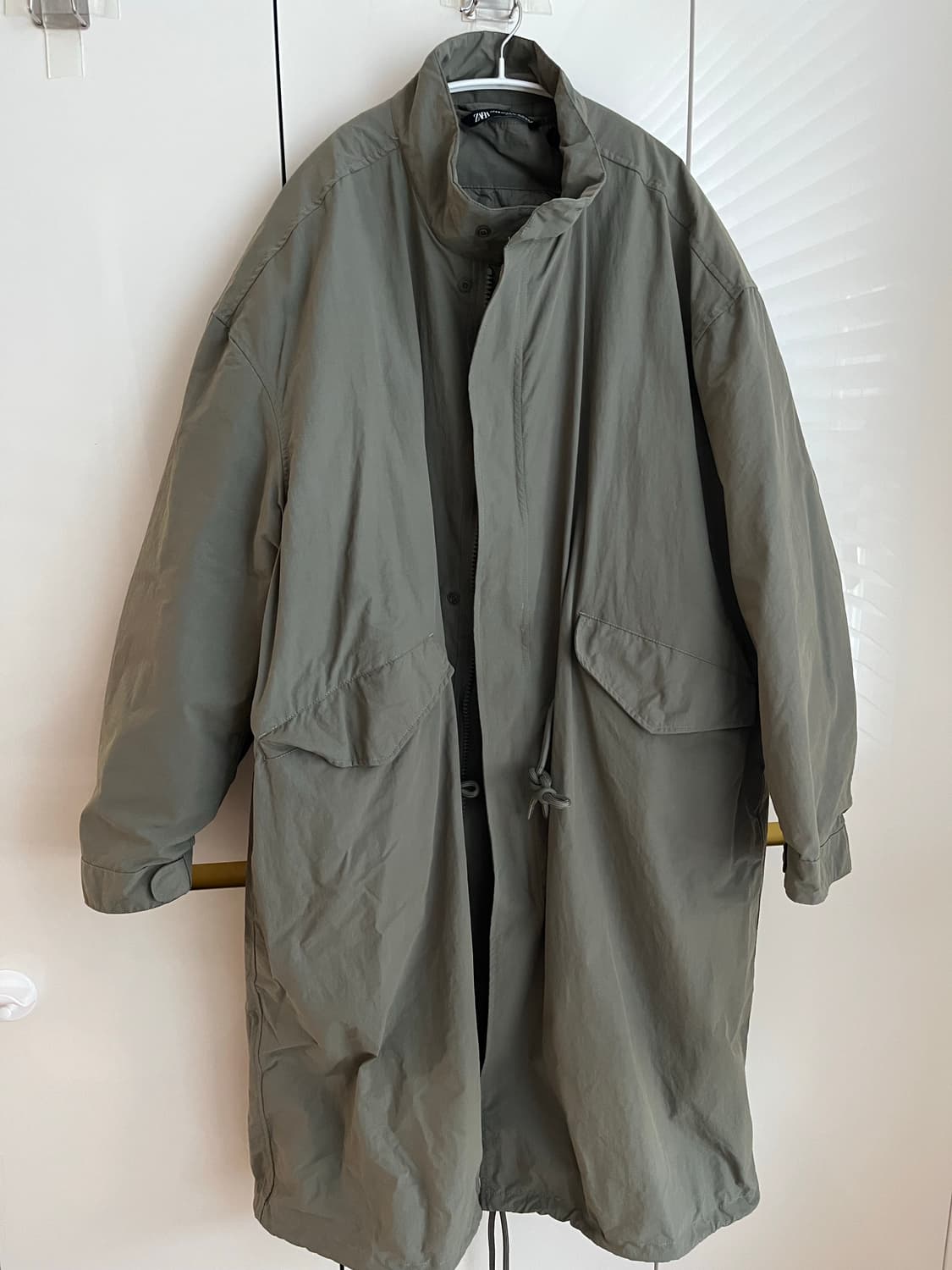 자라 피쉬테일파카 M 카키 상품이미지1