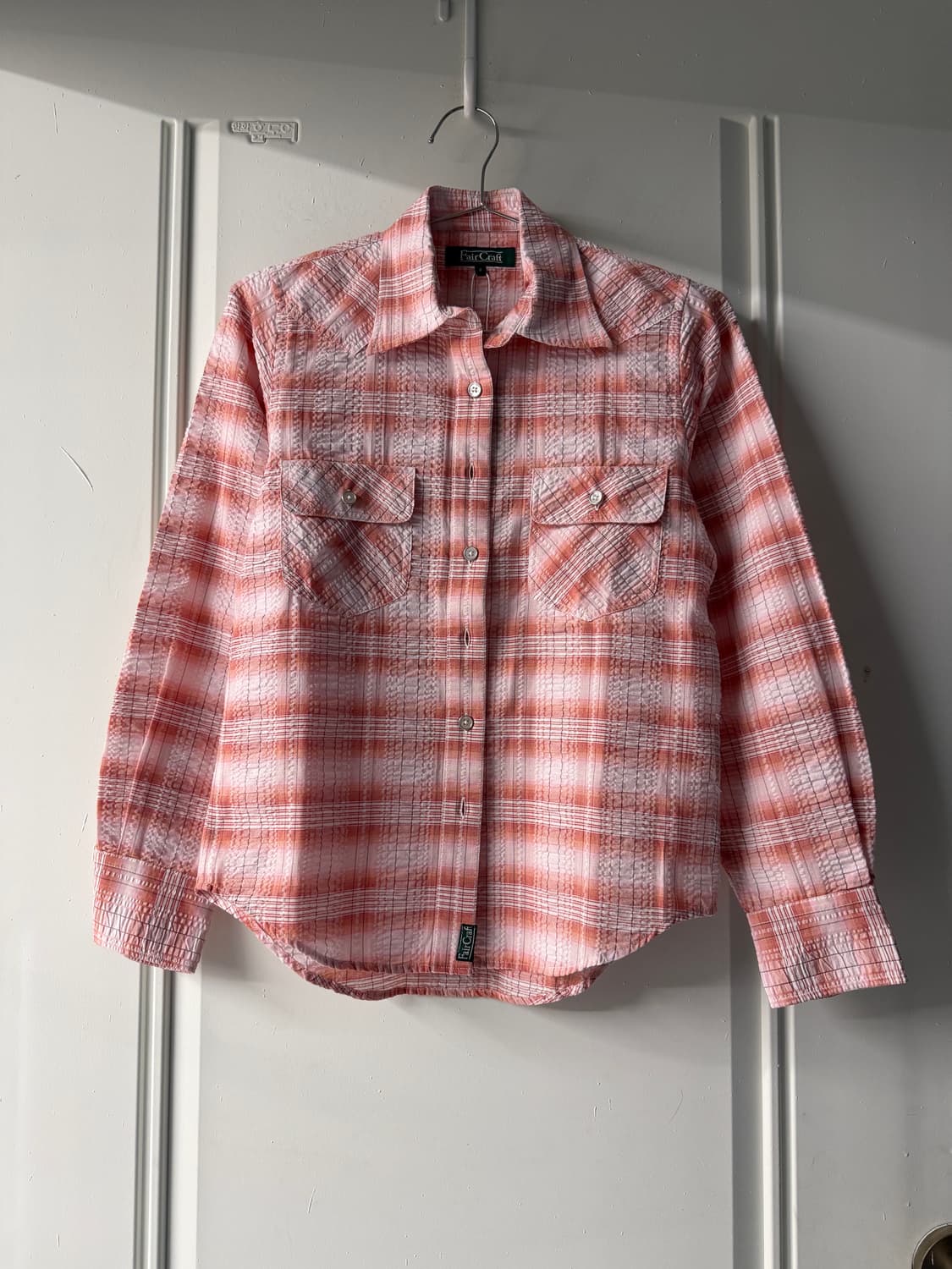 일본빈티지 체크 웨스턴 숏셔츠 상품이미지3