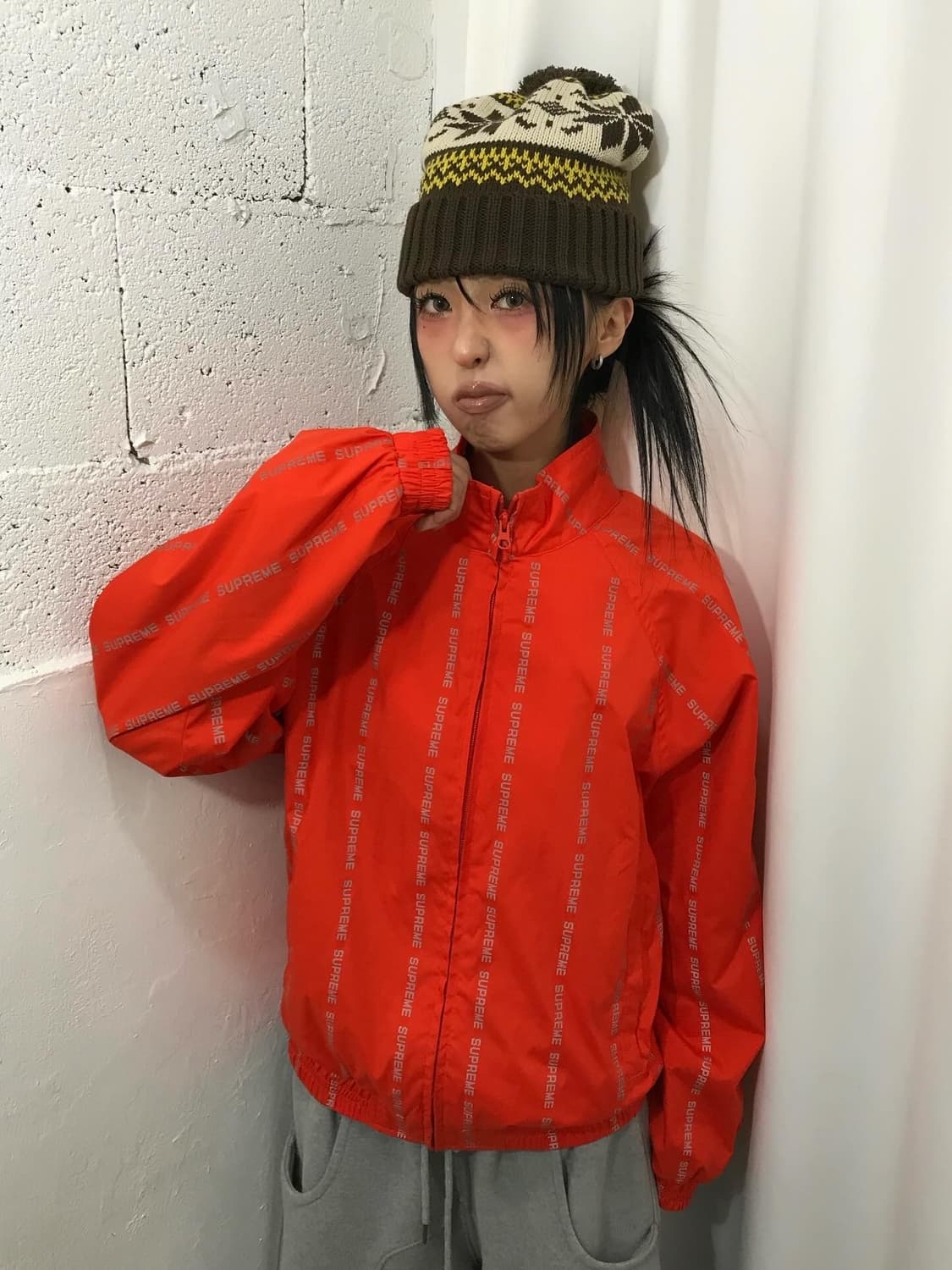 Supreme Reflective Text Track JK - 18Fw 상품이미지1