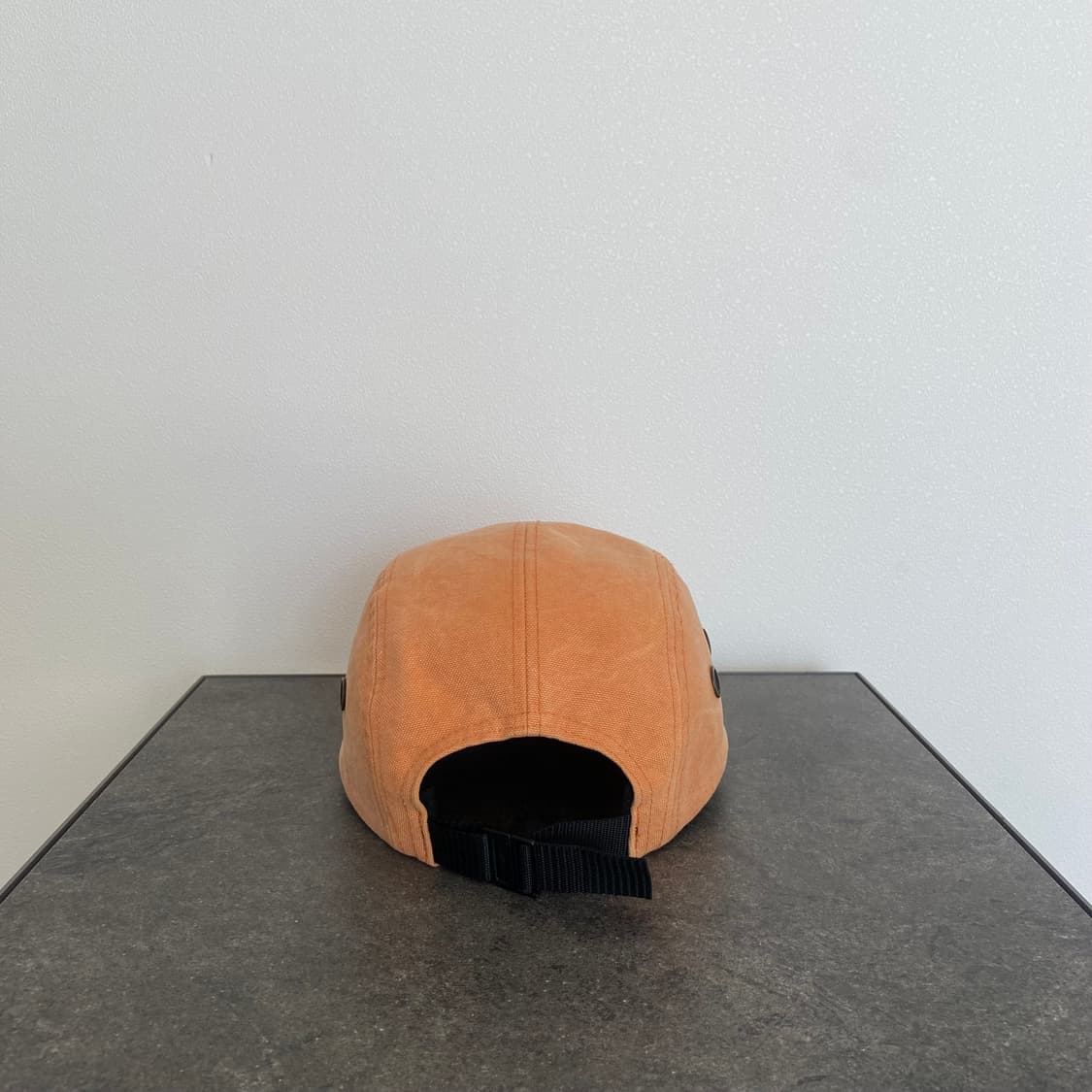 슈프림 스톤 워시드 오렌지 박스로고 캠프캡 모자 상품이미지4