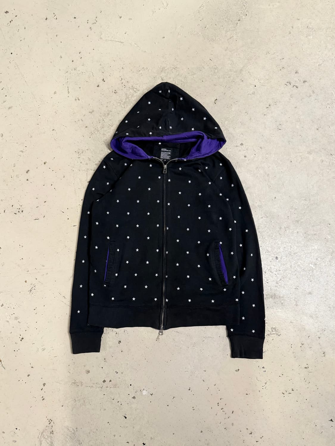star pattern 2-way hood zip-up 상품이미지5