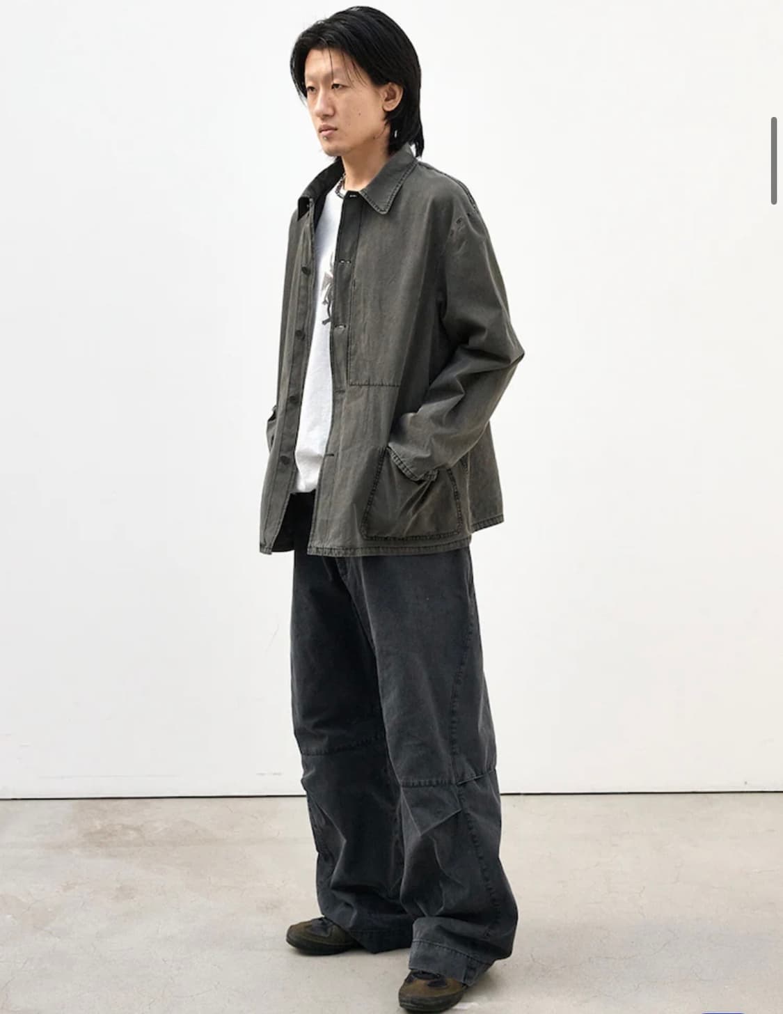 해칭룸 Wide Vented Pants - Charcoal S사이즈 상품이미지3