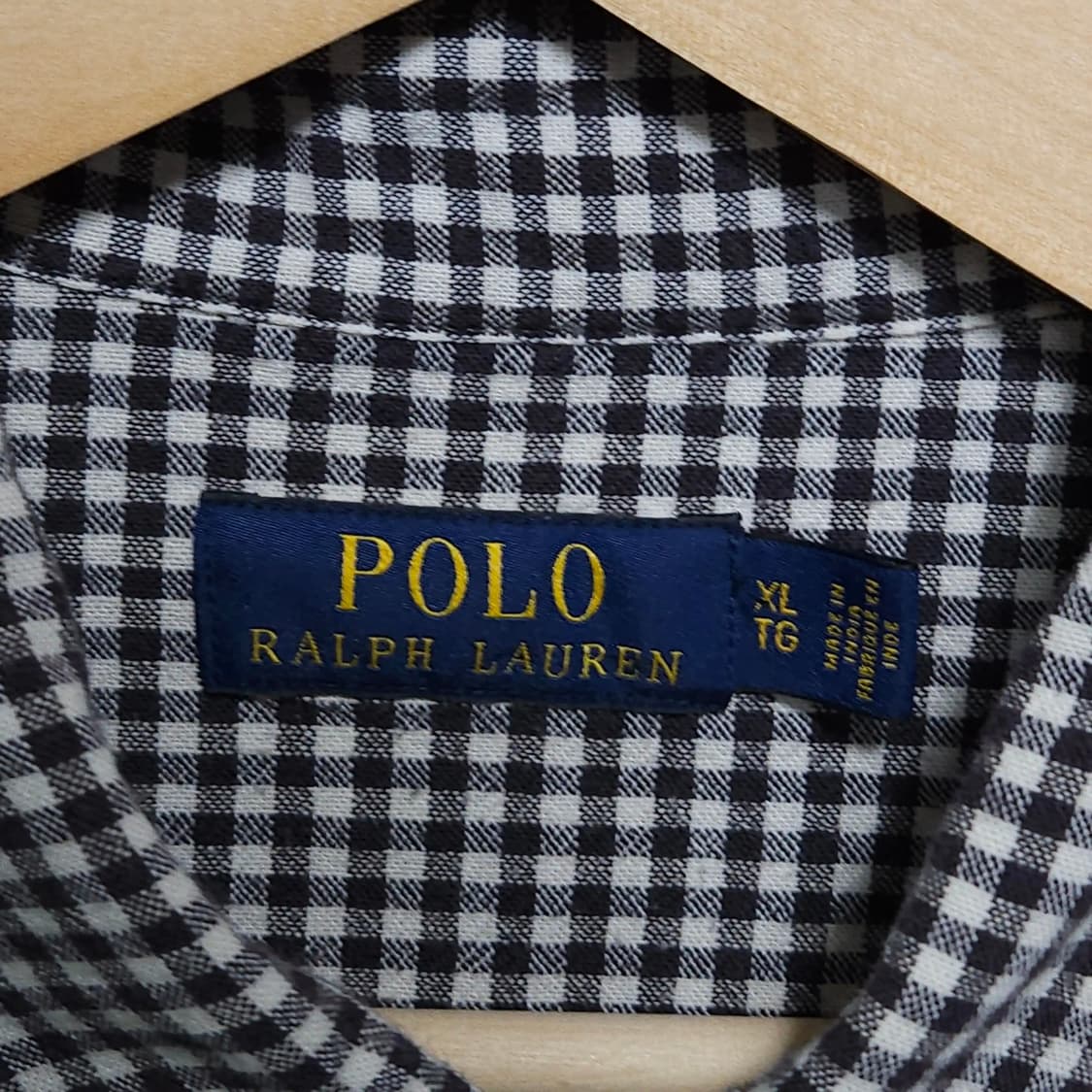 XL)POLO 폴로 랄프로렌 깅엄체크 웨스턴 긴팔 셔츠 상품이미지5