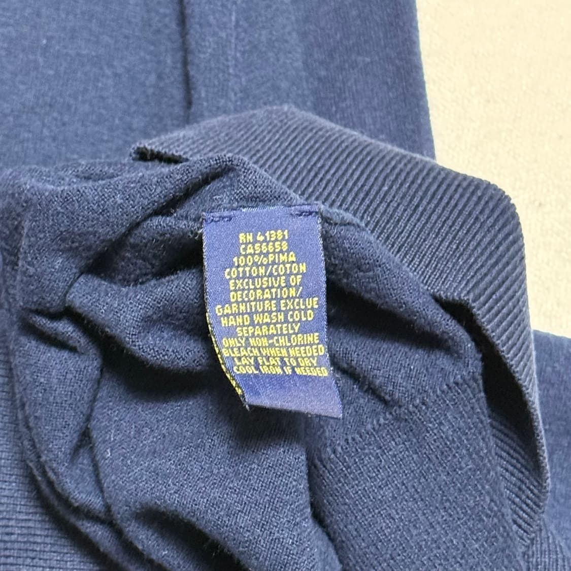 M 폴로랄프로렌 네이비 코튼 니트 상품이미지5