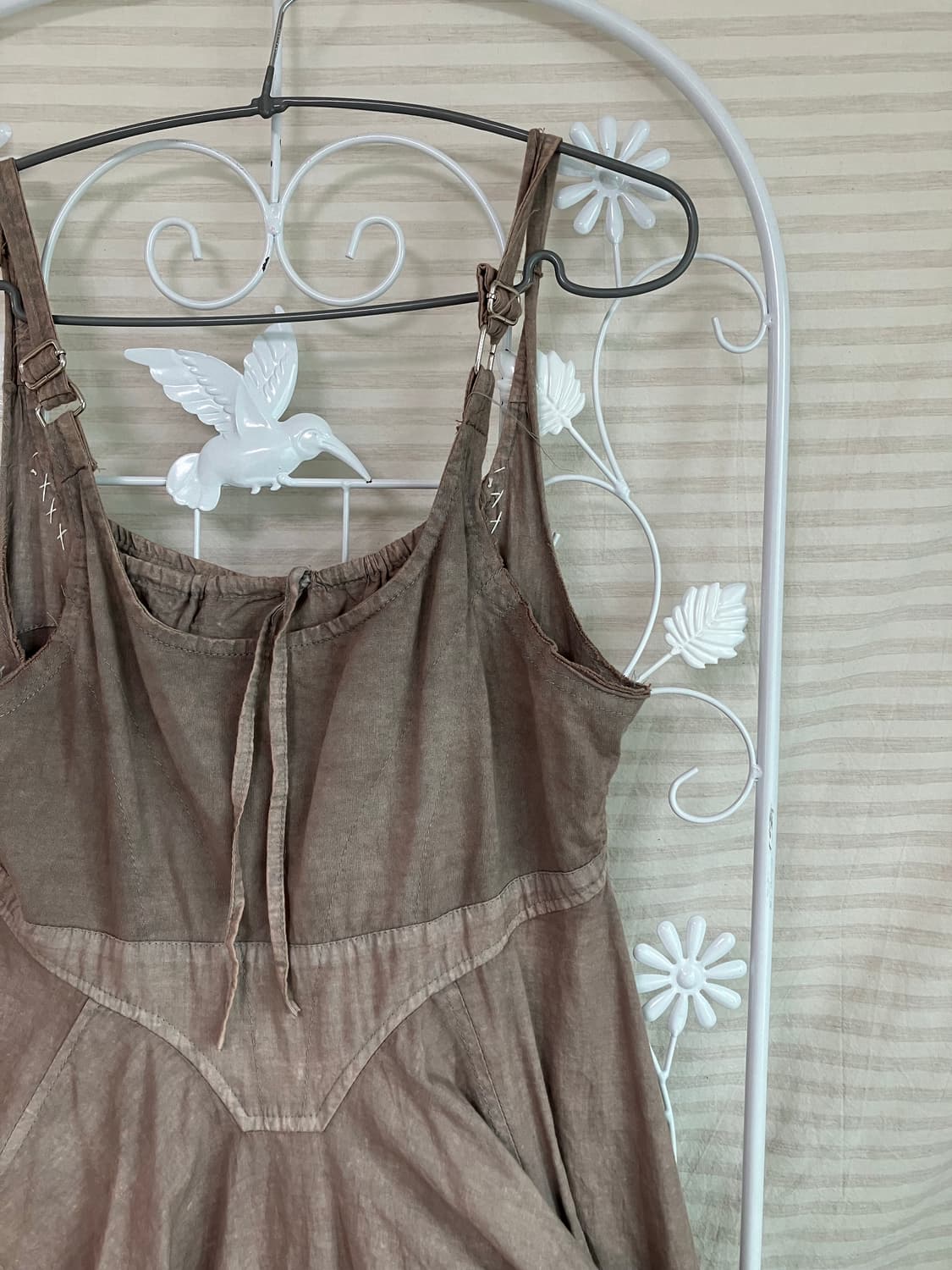 빈티지 브라운 나시 원피스 y2k 스트릿 갸루 펑키 일본빈티지574 fa 상품이미지5