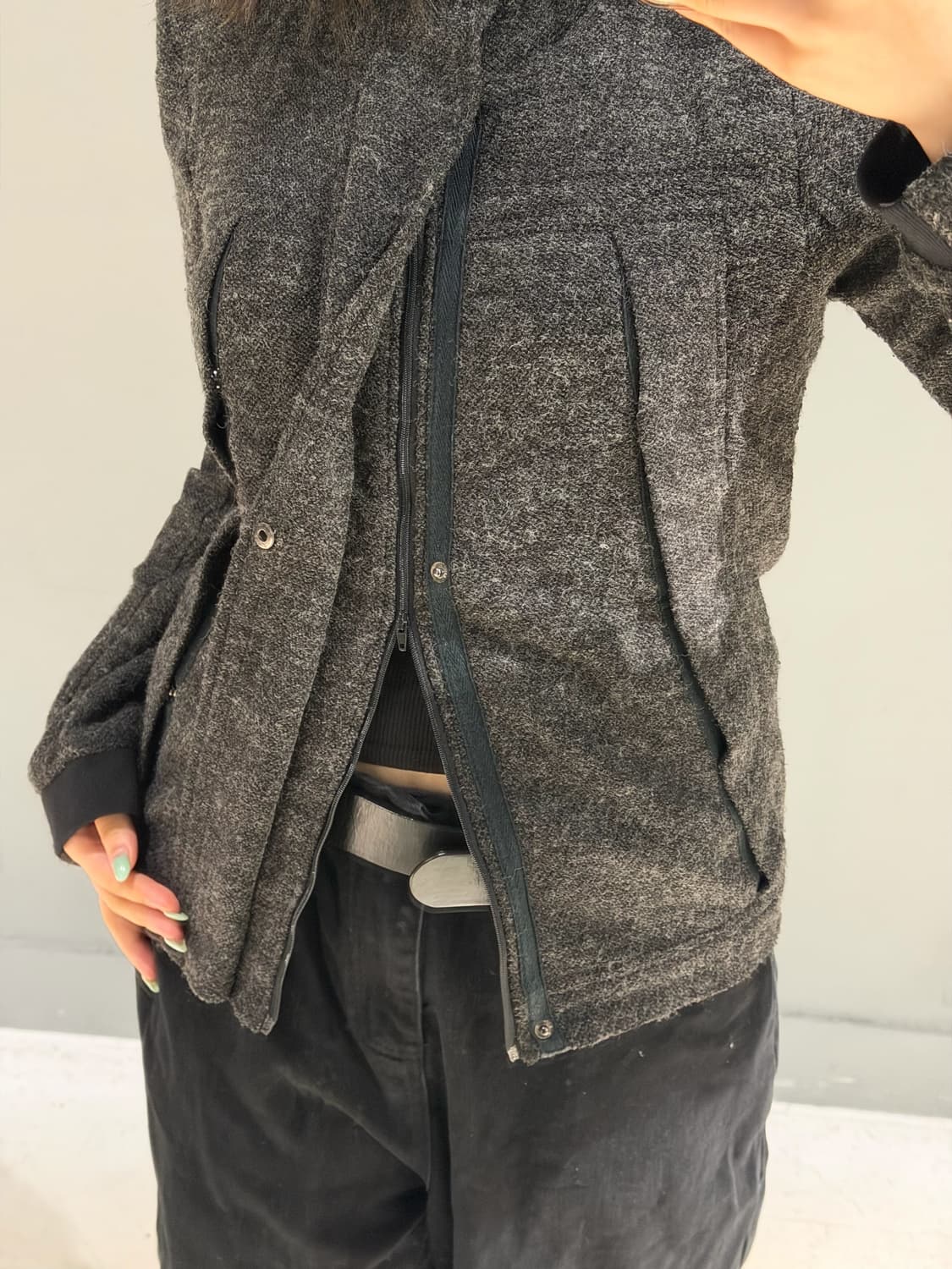 high-neck pocket line point hood zip-up 상품이미지5