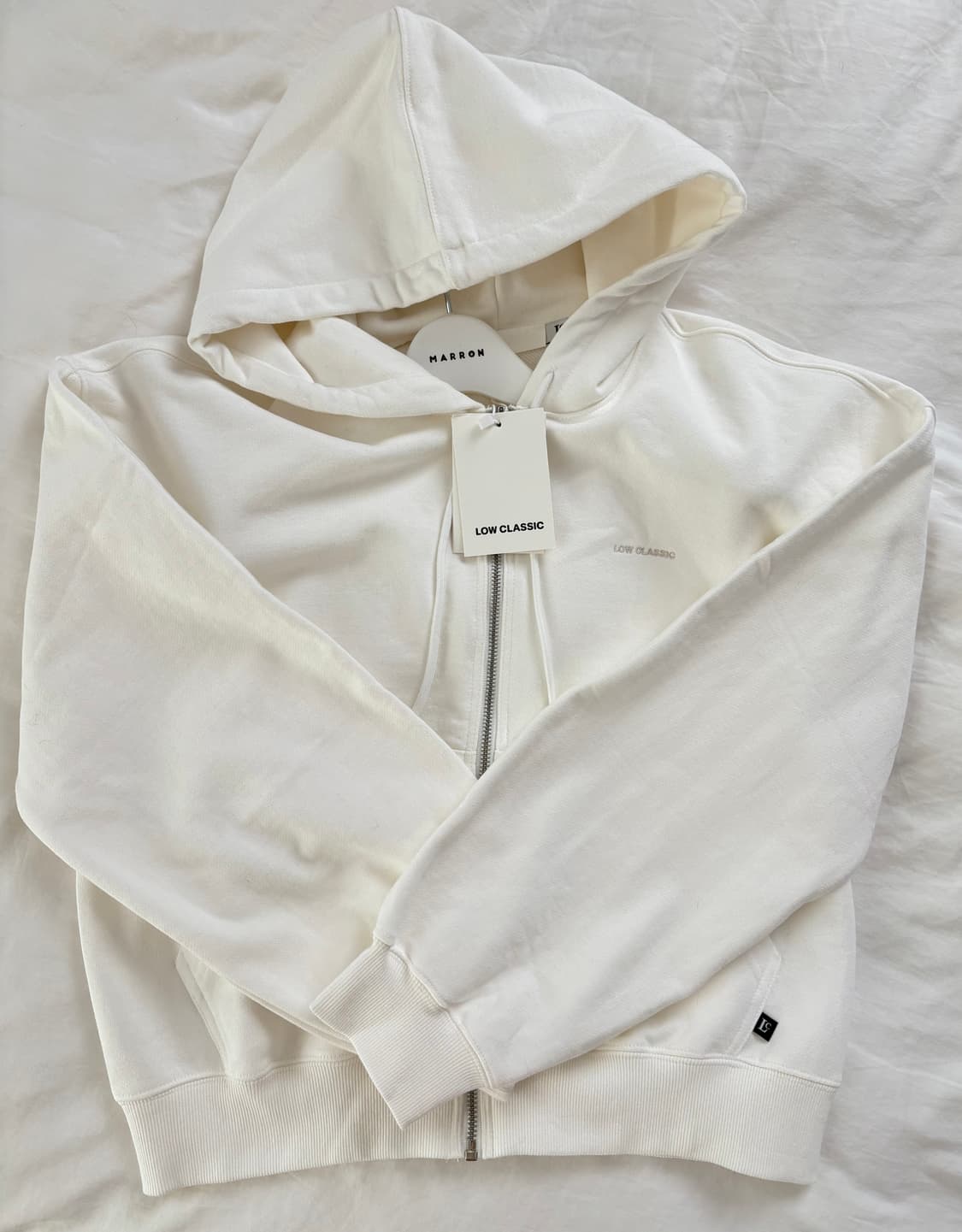 로우클래식 집업 후디 화이트 상품이미지1
