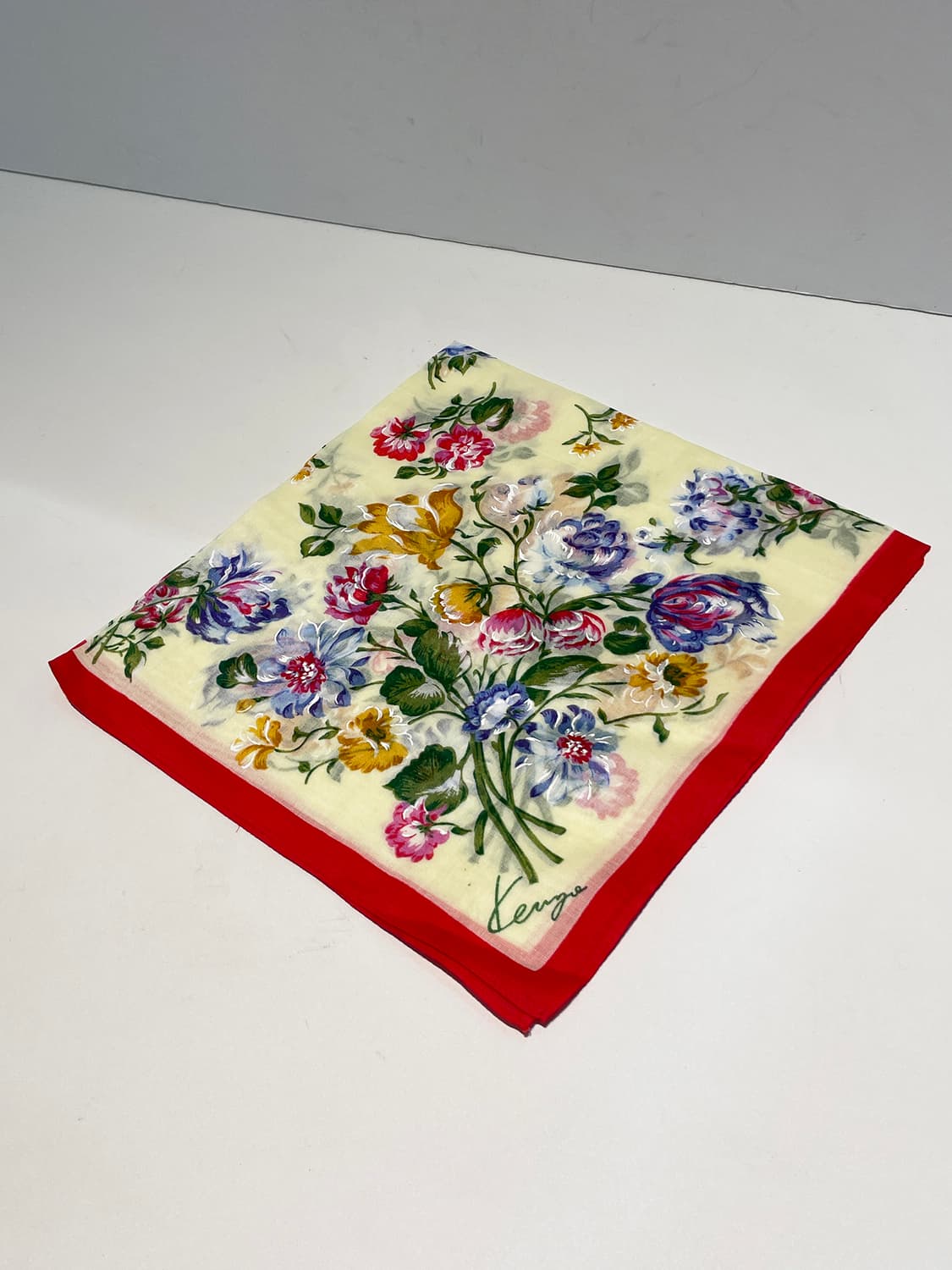 겐조 00s 재팬 플라워 패턴 쁘띠 손수건 A1455 상품이미지3