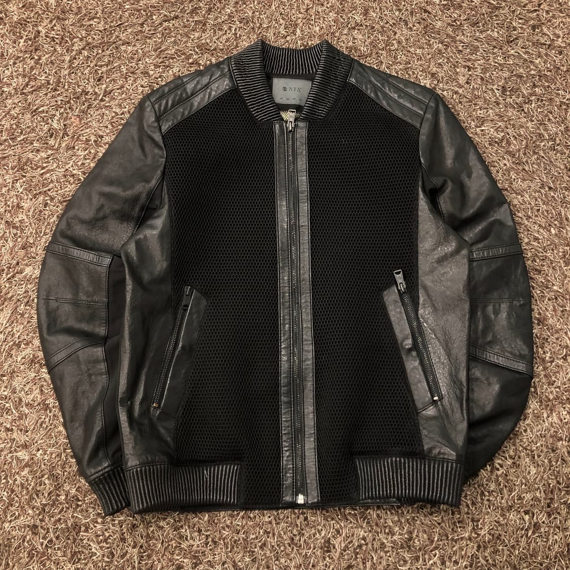 닉스 양가죽 믹스 레더 가죽 자켓 상품이미지1