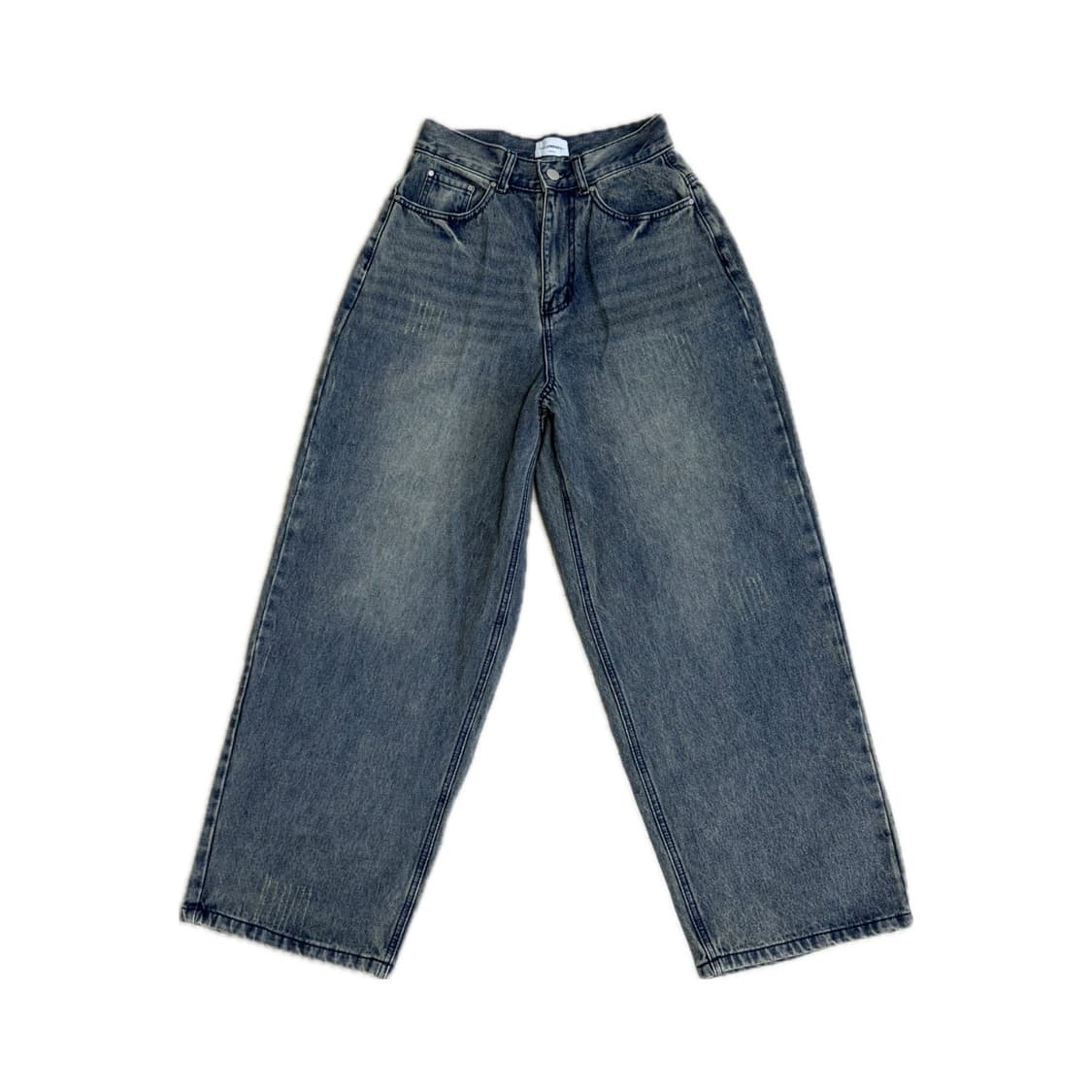 필루미네이트 데미지 워시드 데님 팬츠-미디엄 블루 XS 상품이미지2