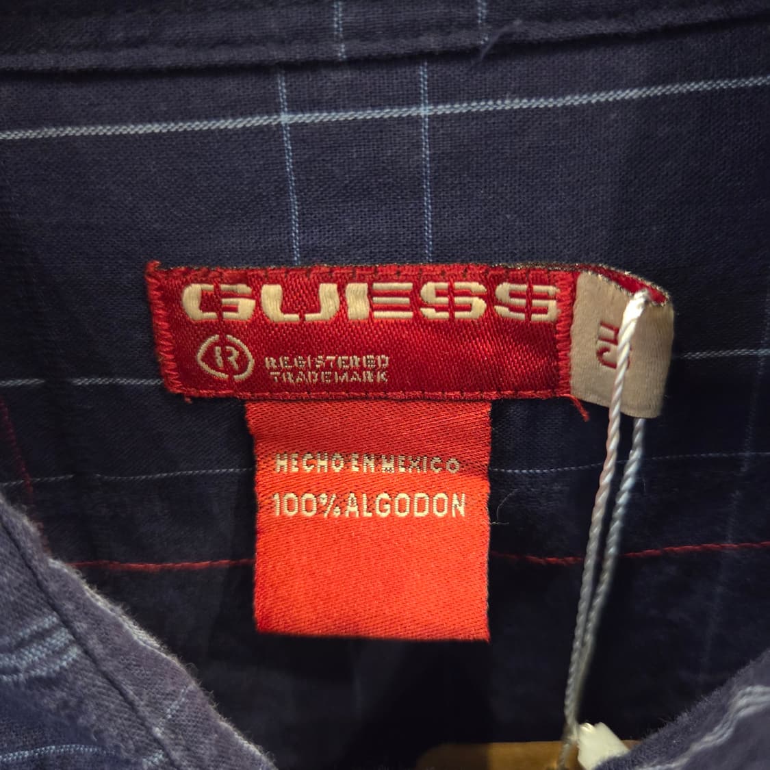 [90s 빈티지] GUESS 체크 반팔셔츠 (Made in Mexico) 상품이미지3