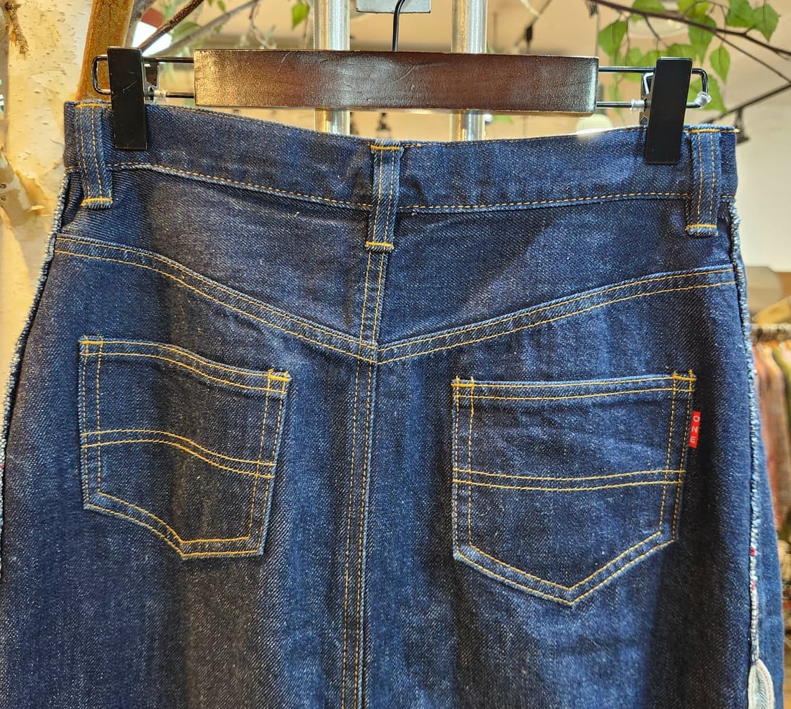 S-M) 제펜 셀비지 ONE/HALF  인디고 데님 스커트 상품이미지7