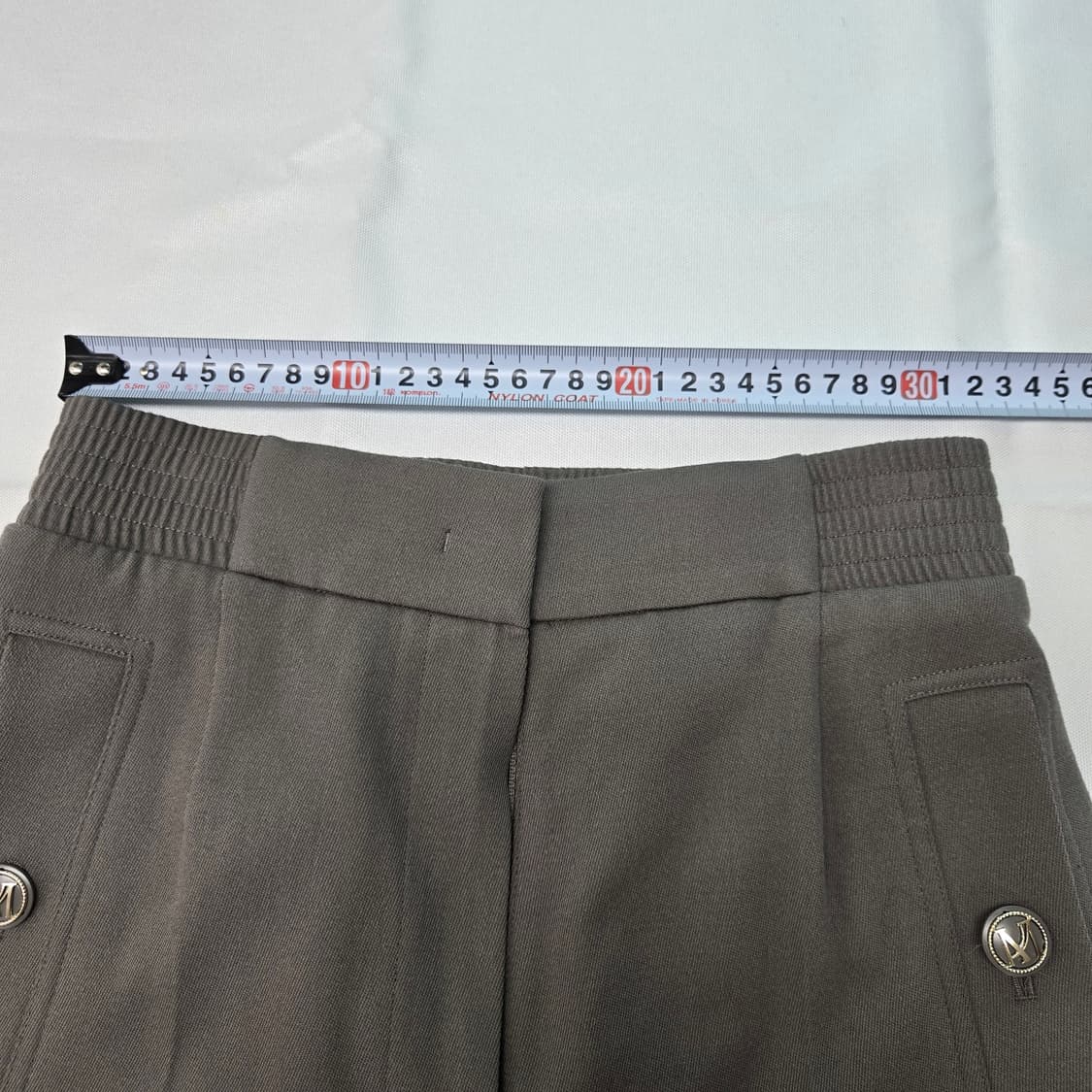 0836 미샤 그레이 와이드 팬츠 핀턱 울블랜딩 55 상품이미지5