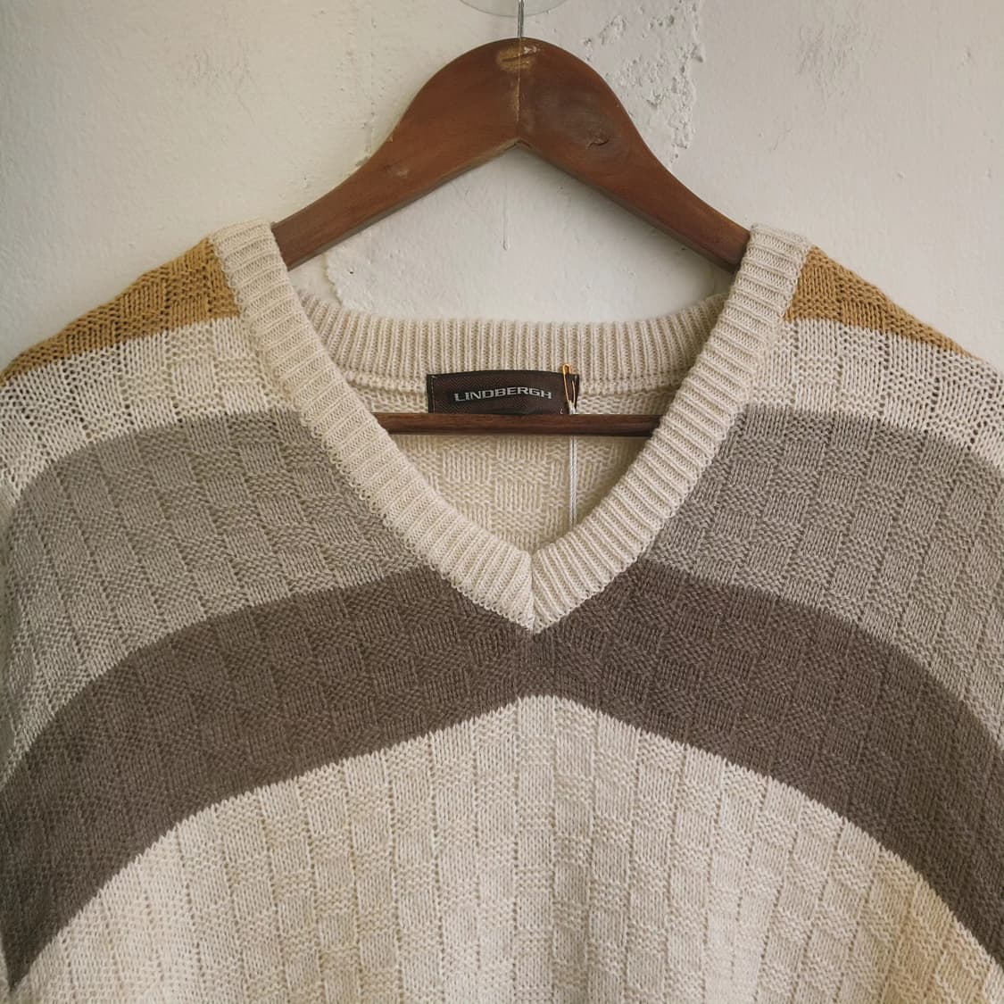 Lindbergh 스트라이프 와플 봄니트 상품이미지3