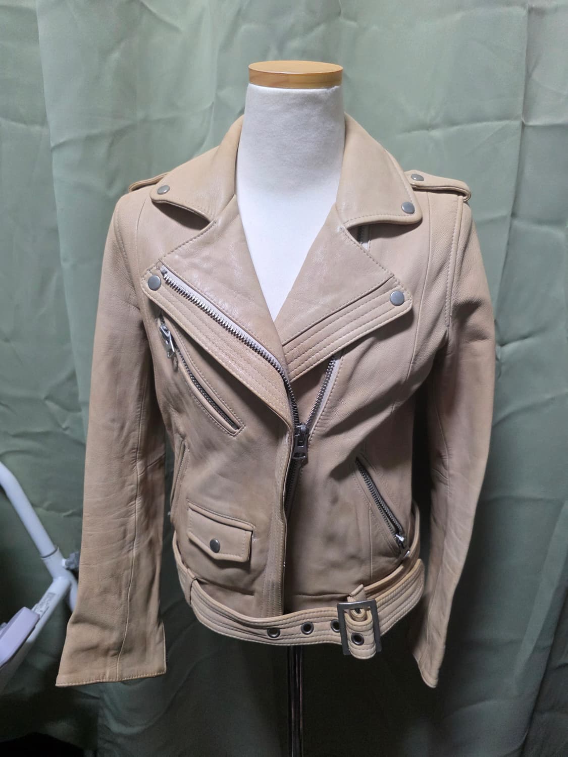 옐로베이지 레더 자켓 상품이미지2