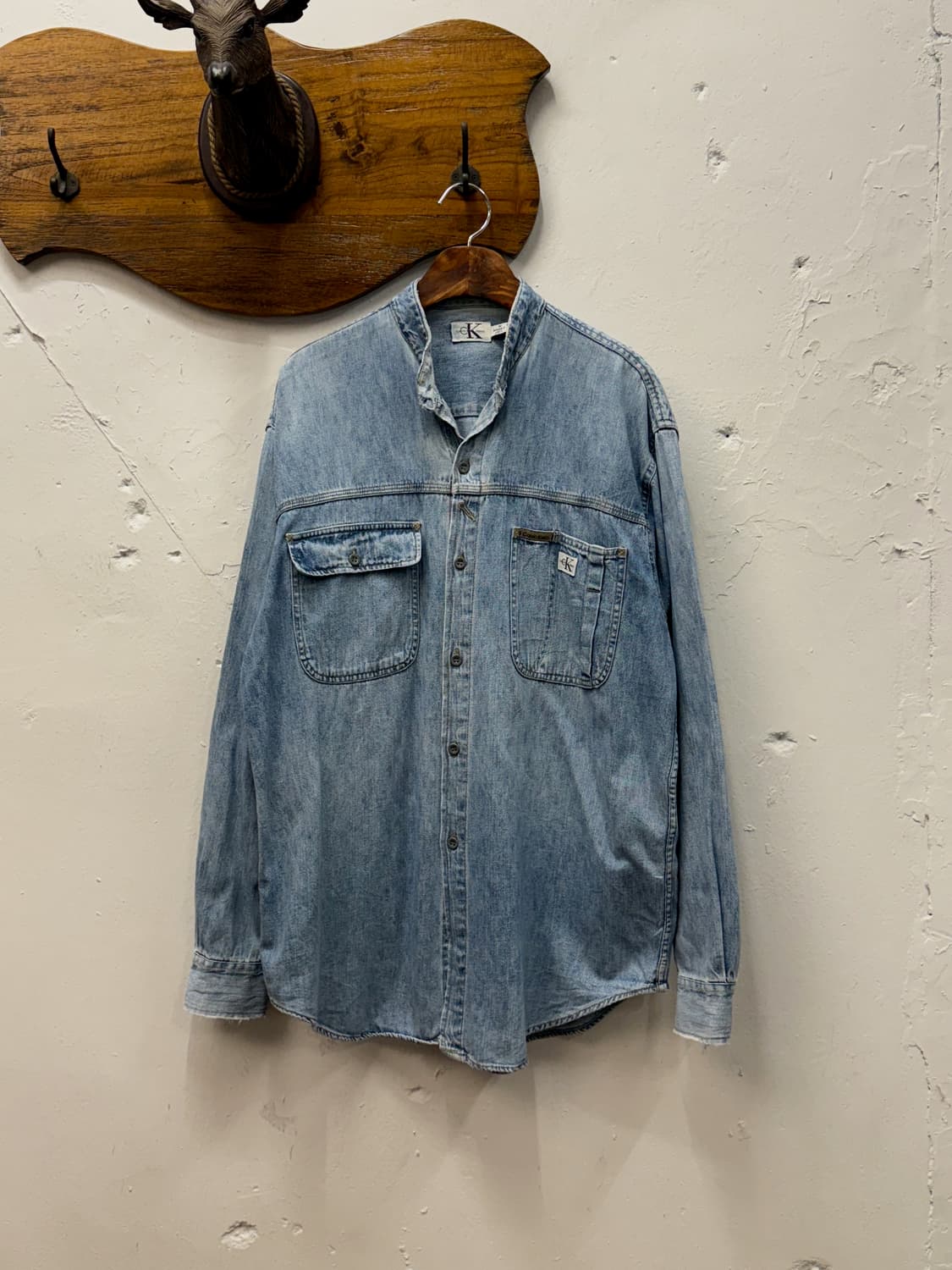 L) 90s Calvin Klein Jeans Band Collar De 상품이미지2