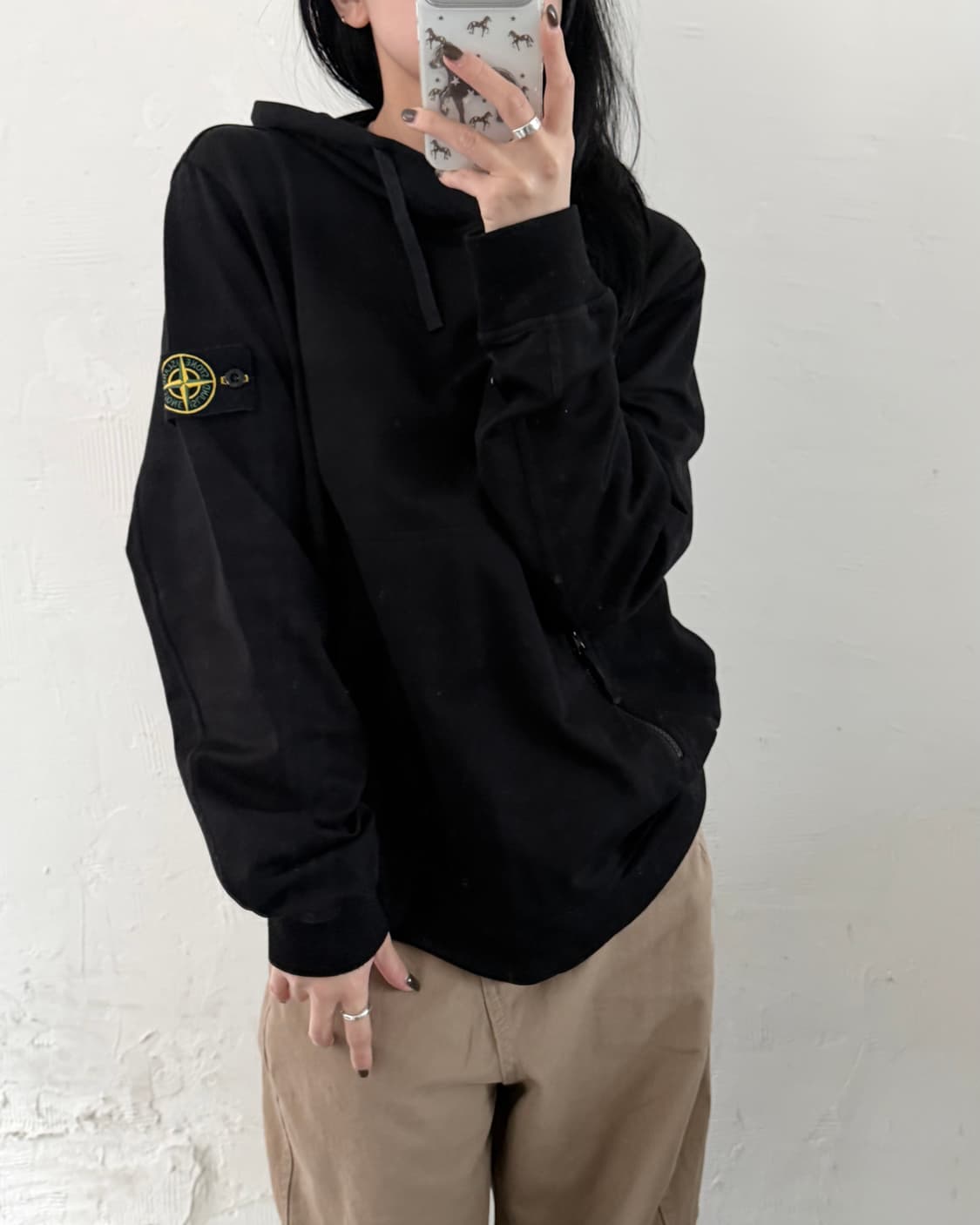 Stone-Island 스톤 아일랜드 가먼트 다이드 와펜 후드티 상품이미지3