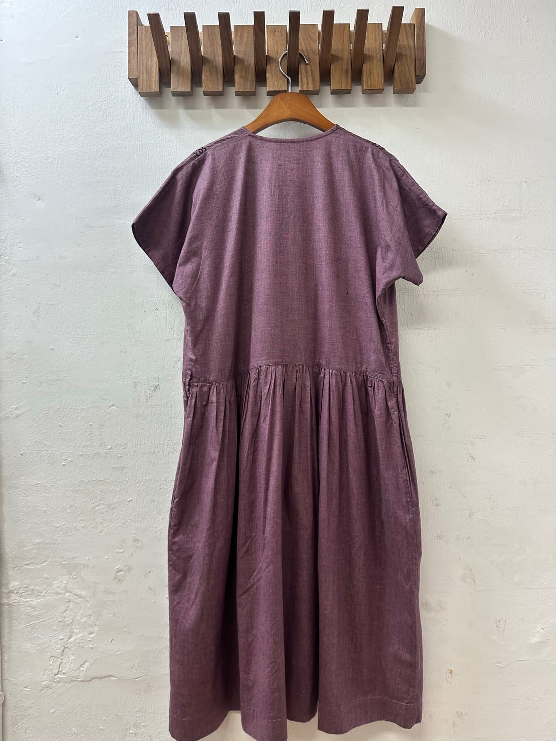 Made in India 빈티지 에스닉 핀턱 자수 보헤미안 코튼 원피스 상품이미지4