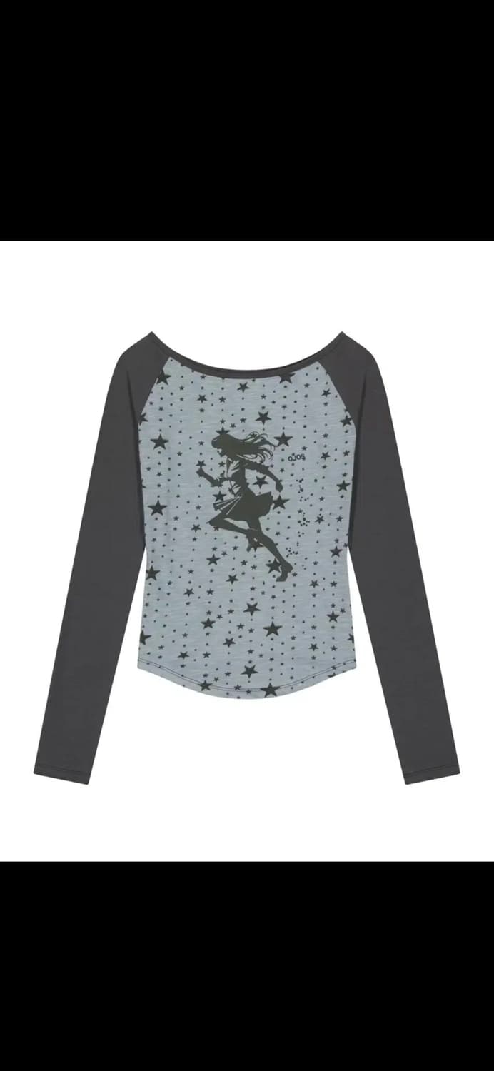 오호스 ojos Star Reglan Long Sleeve / Mint 상품이미지1