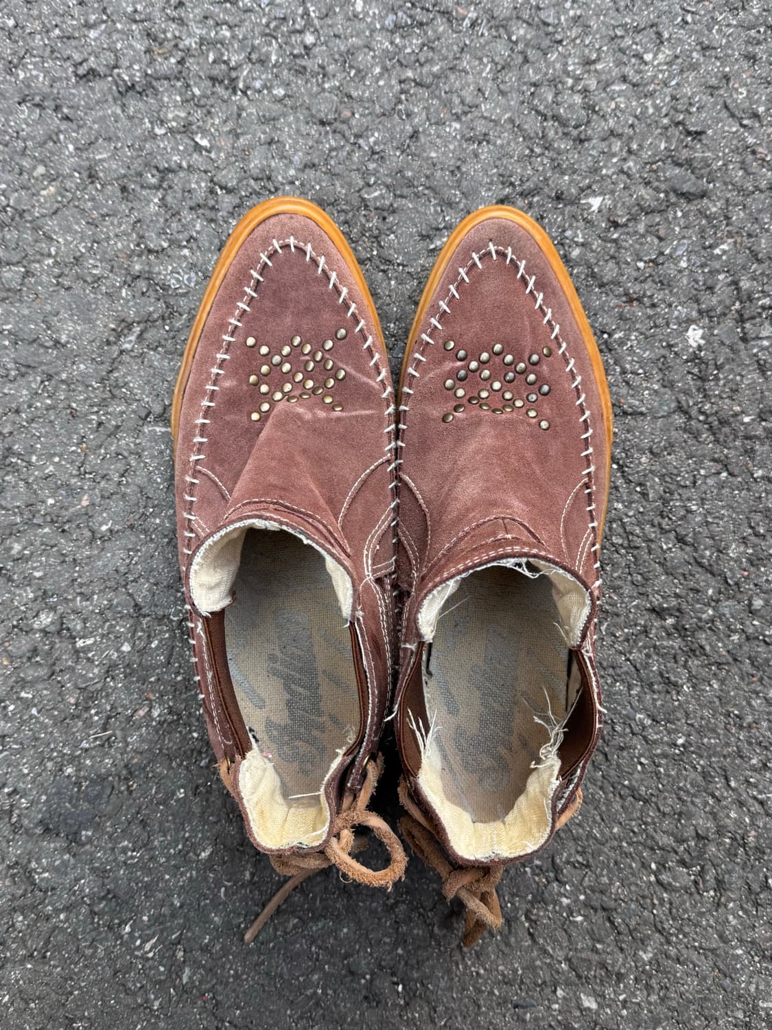 Indian 스터드 스웨이드 웨스턴 부츠 상품이미지3