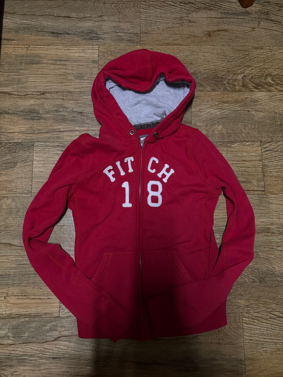 아베크롬비 레드 후드집업 상품이미지1