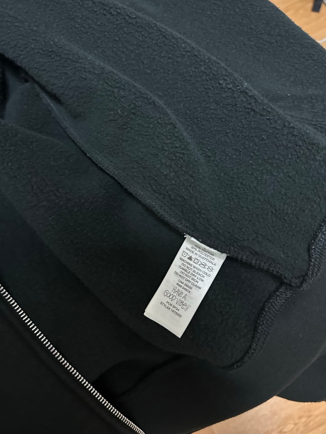 스투시 리갈 크라운 후드집업 블랙 L 상품이미지4