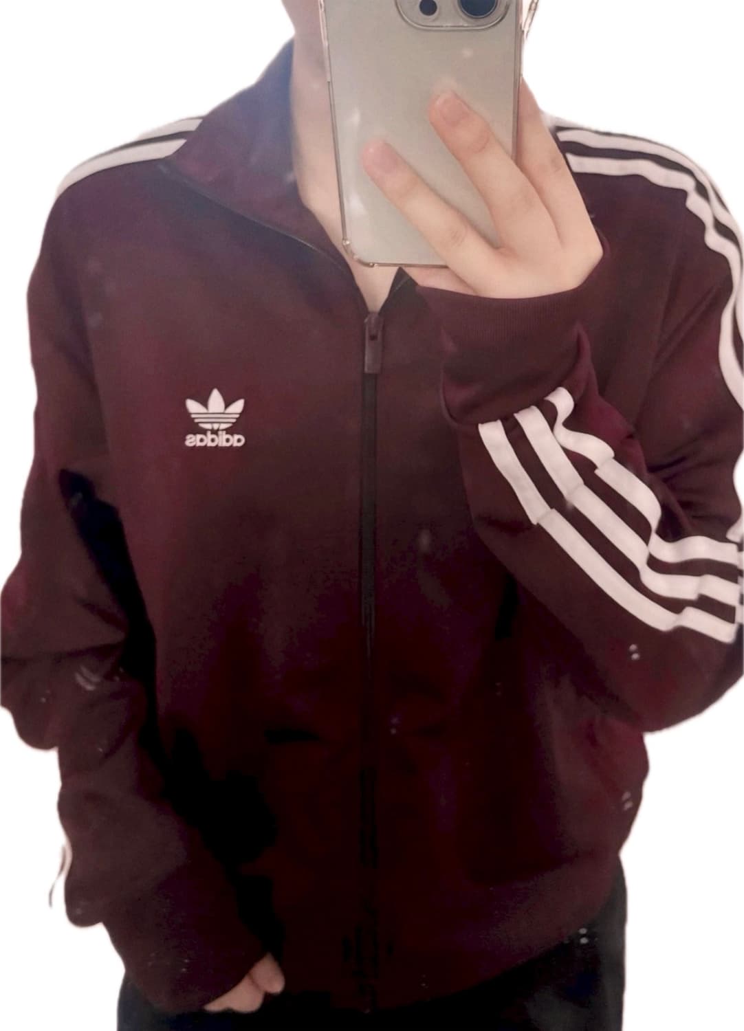 아디다스 클래식 파이어버드 버건디 져지 (착샷O) 상품이미지2