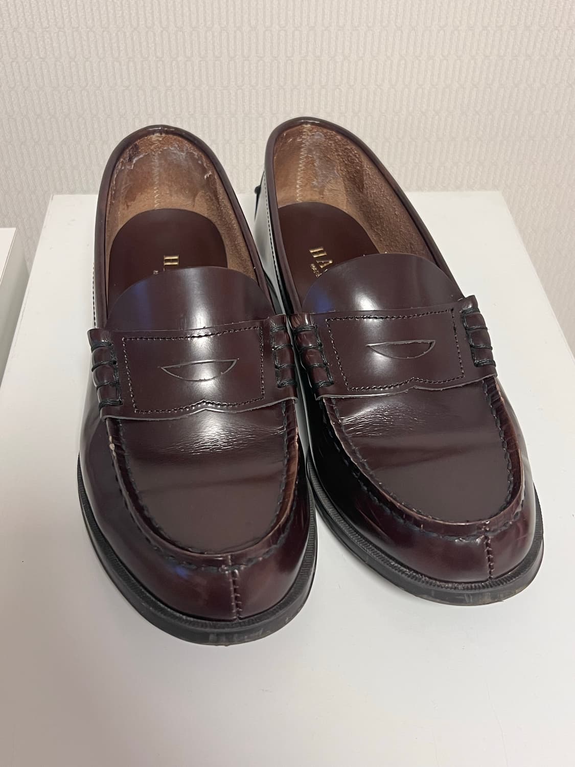 하루타 여성용 소가죽 페니로퍼 HS-304 브라운 상품이미지1