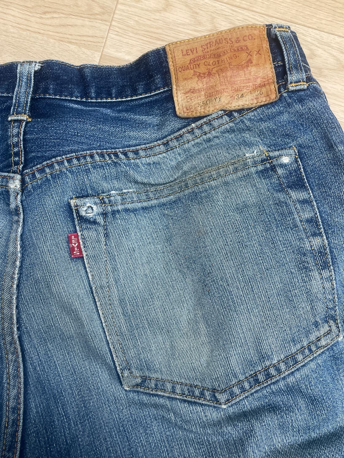 (34x36) 리바이스 501xx 셀비지 빅E 발렌시아 상품이미지3