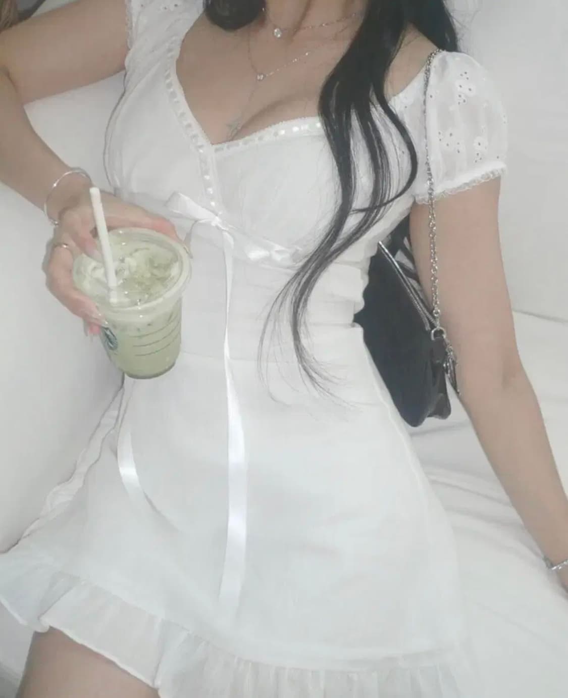 엔젤넘버555 데이지 퍼프 드레스 M daisy puff dress 상품이미지1